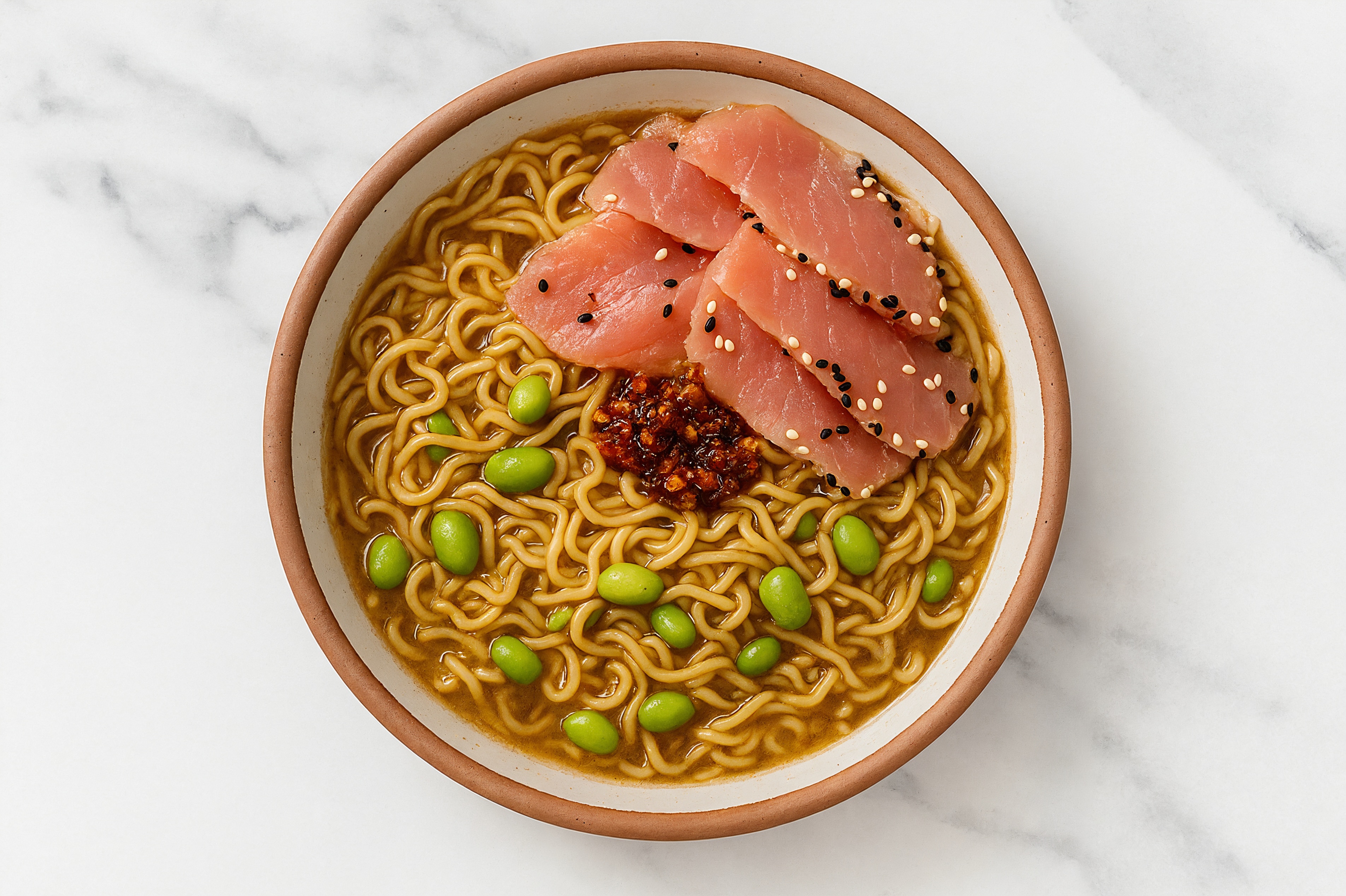 Smoked Ahi + Edamame Ramen