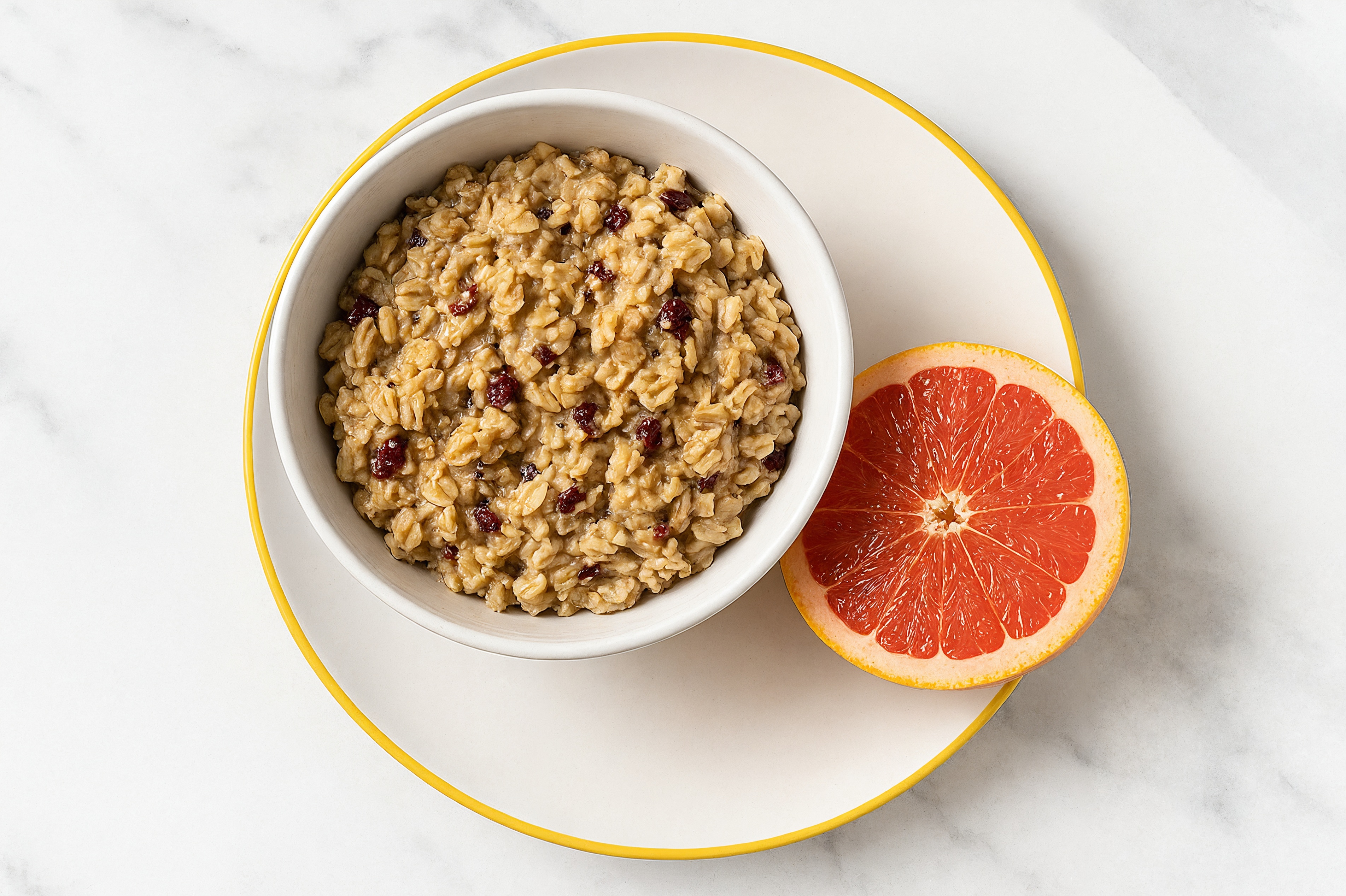 Cherry Oatmeal + Grapefruit