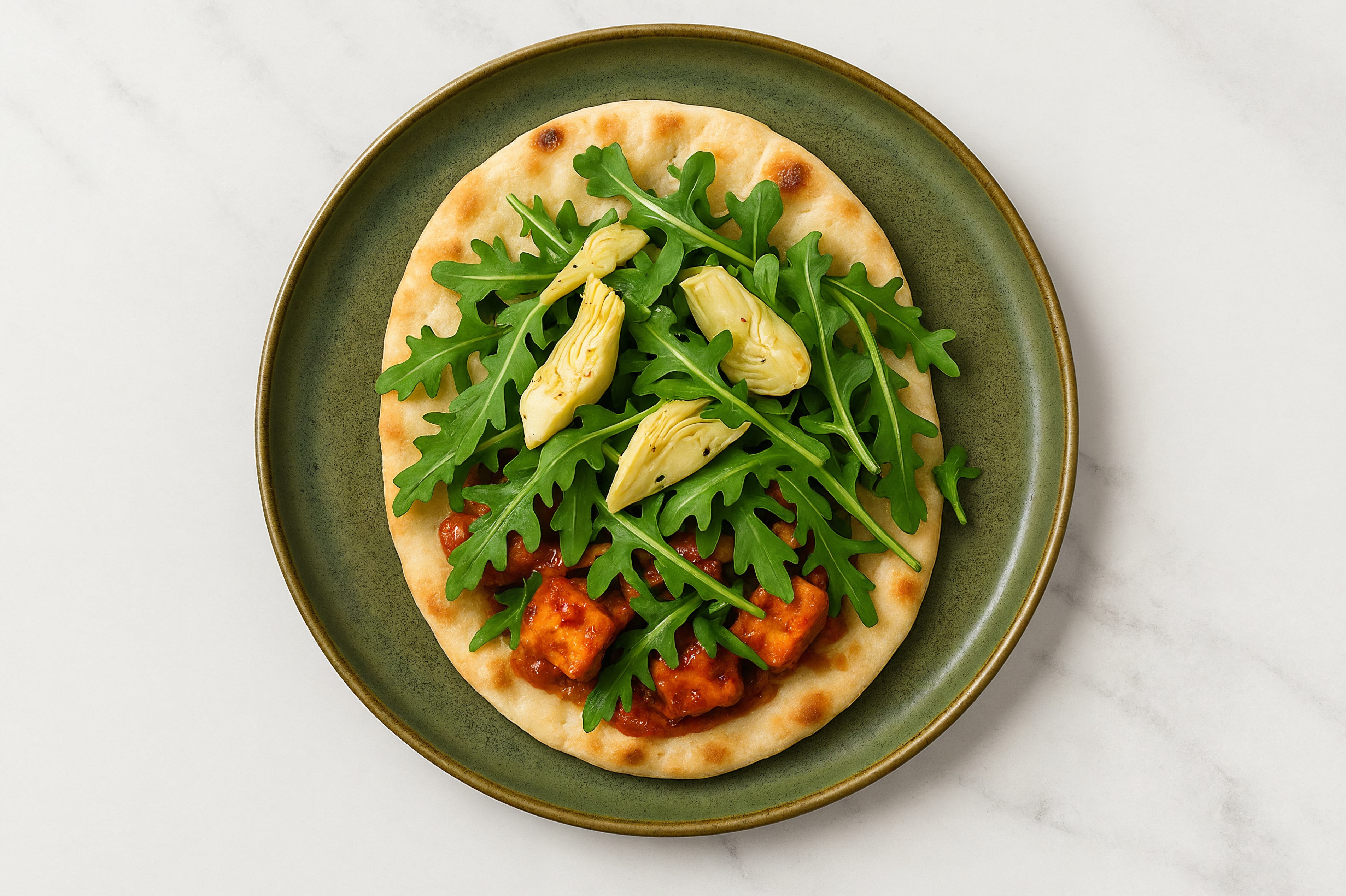 Fresh Tandoori Paneer Salad Flatbread