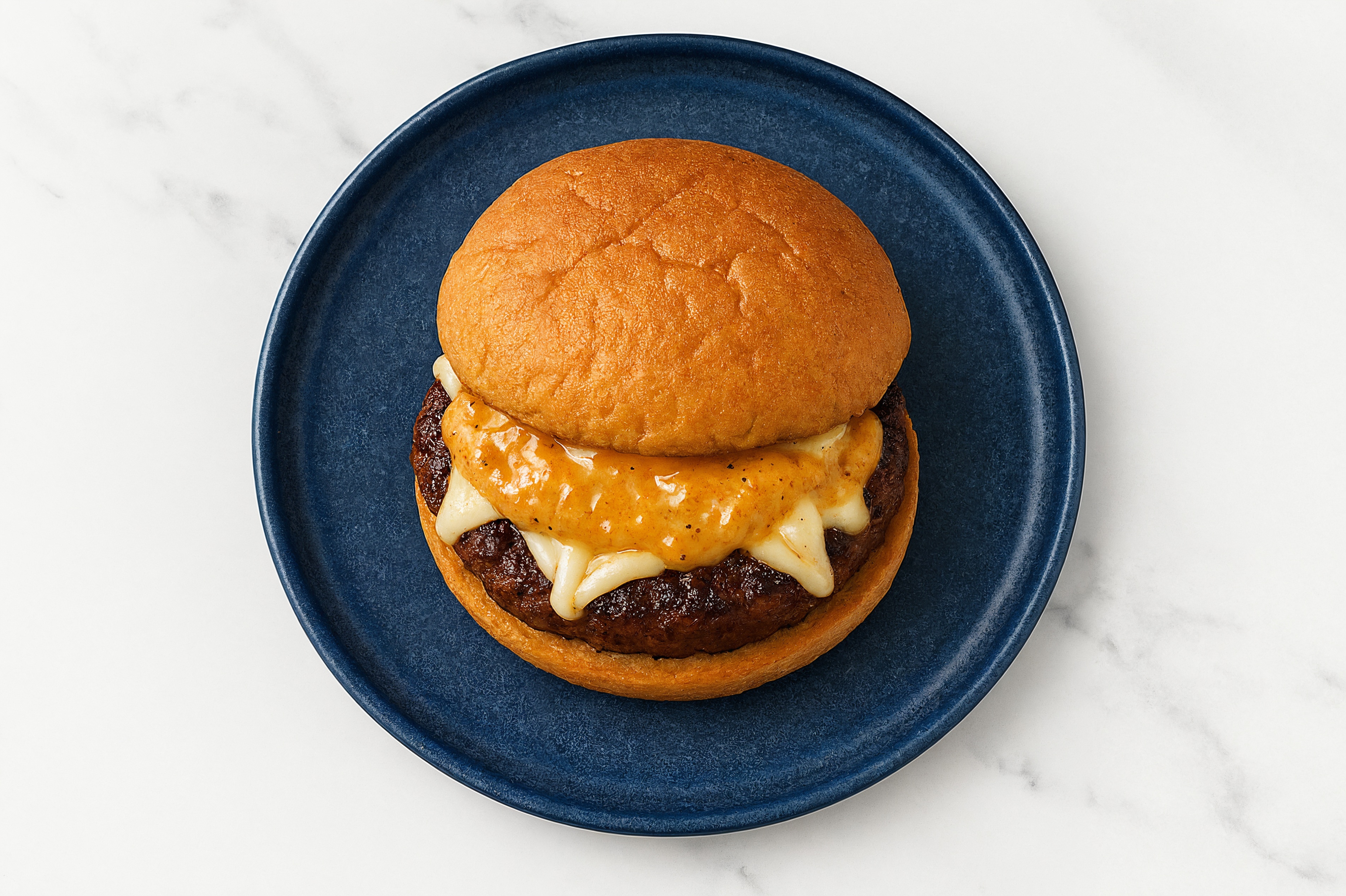 "Mozzarella" Beyond Burger on GF Bun with Smoky BBQ Sauce