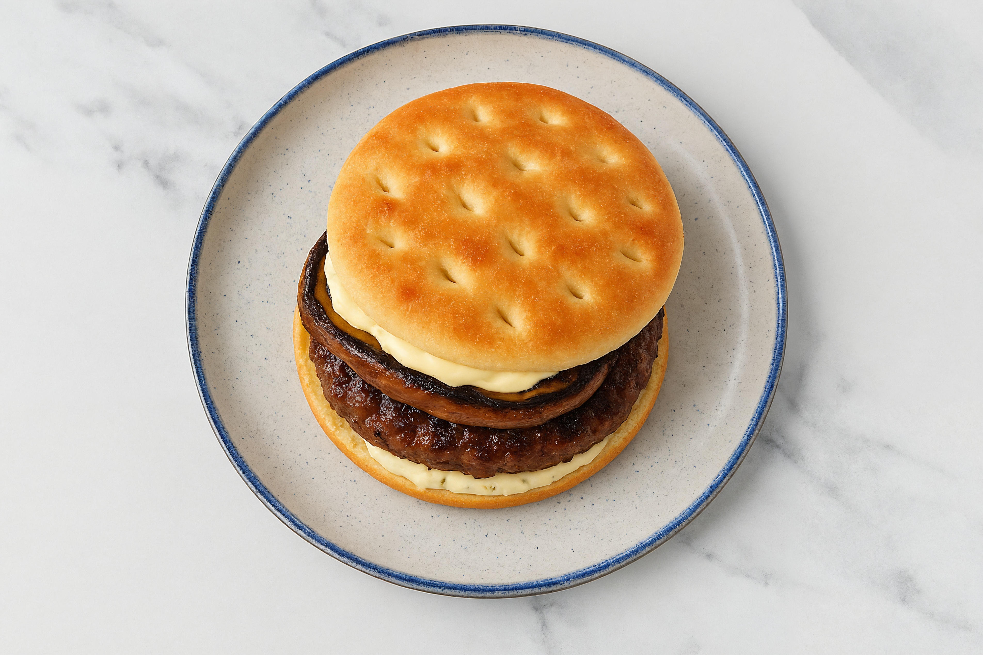 Herby Wagyu Beef + Mushroom Brie Burgers