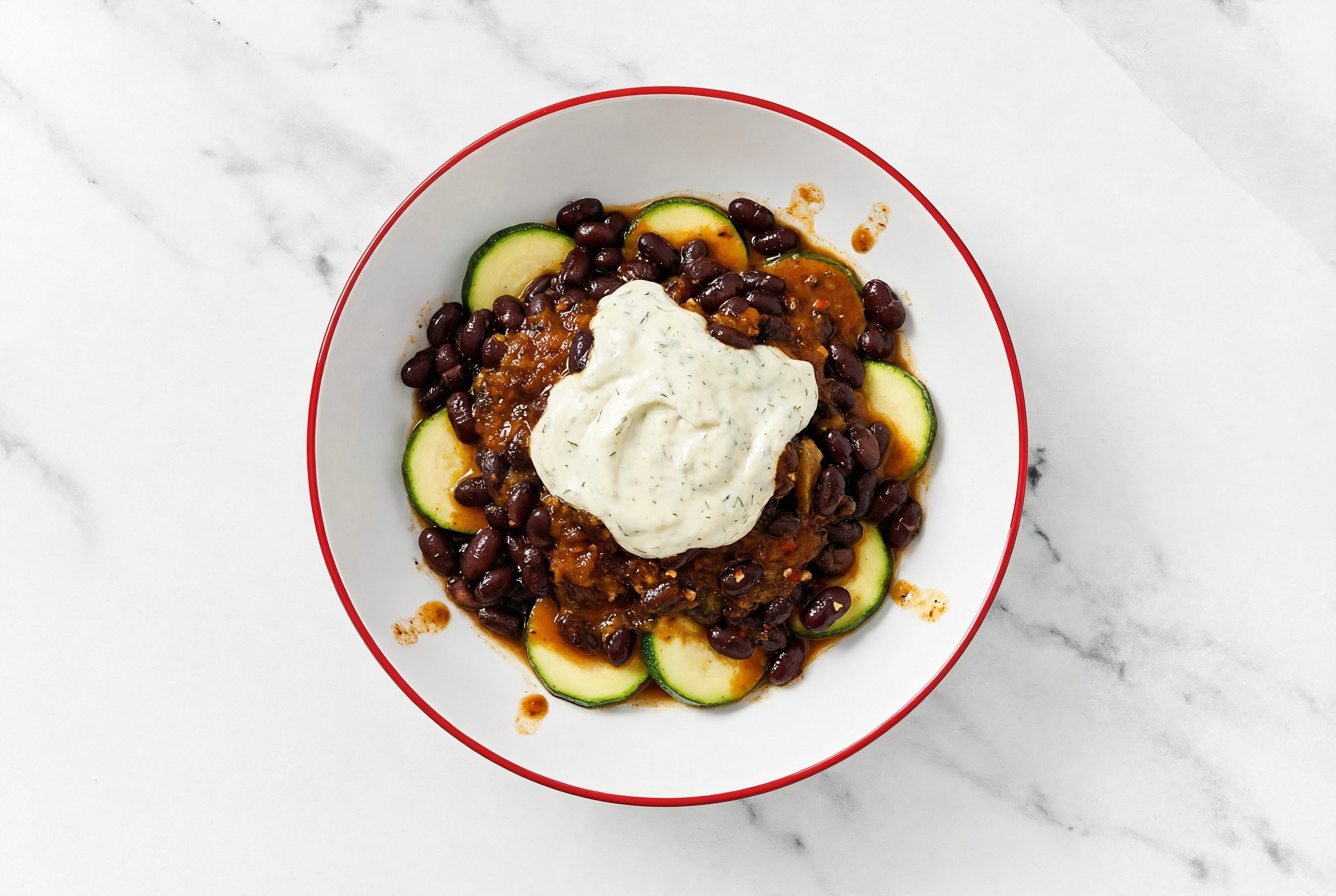 Spicy Vindaloo Black Beans + Zucchini