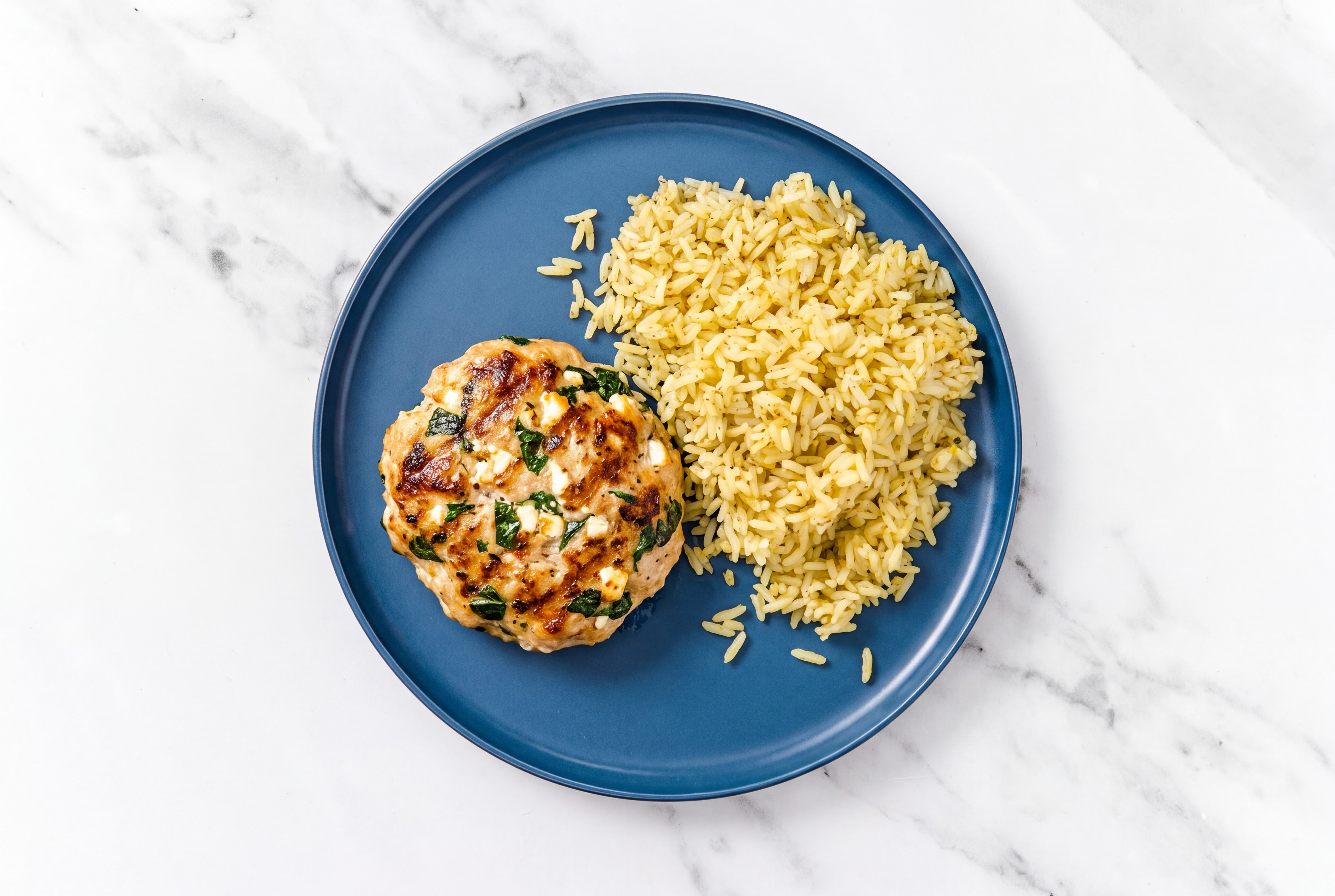 Feta Turkey Patty + Jasmine Rice