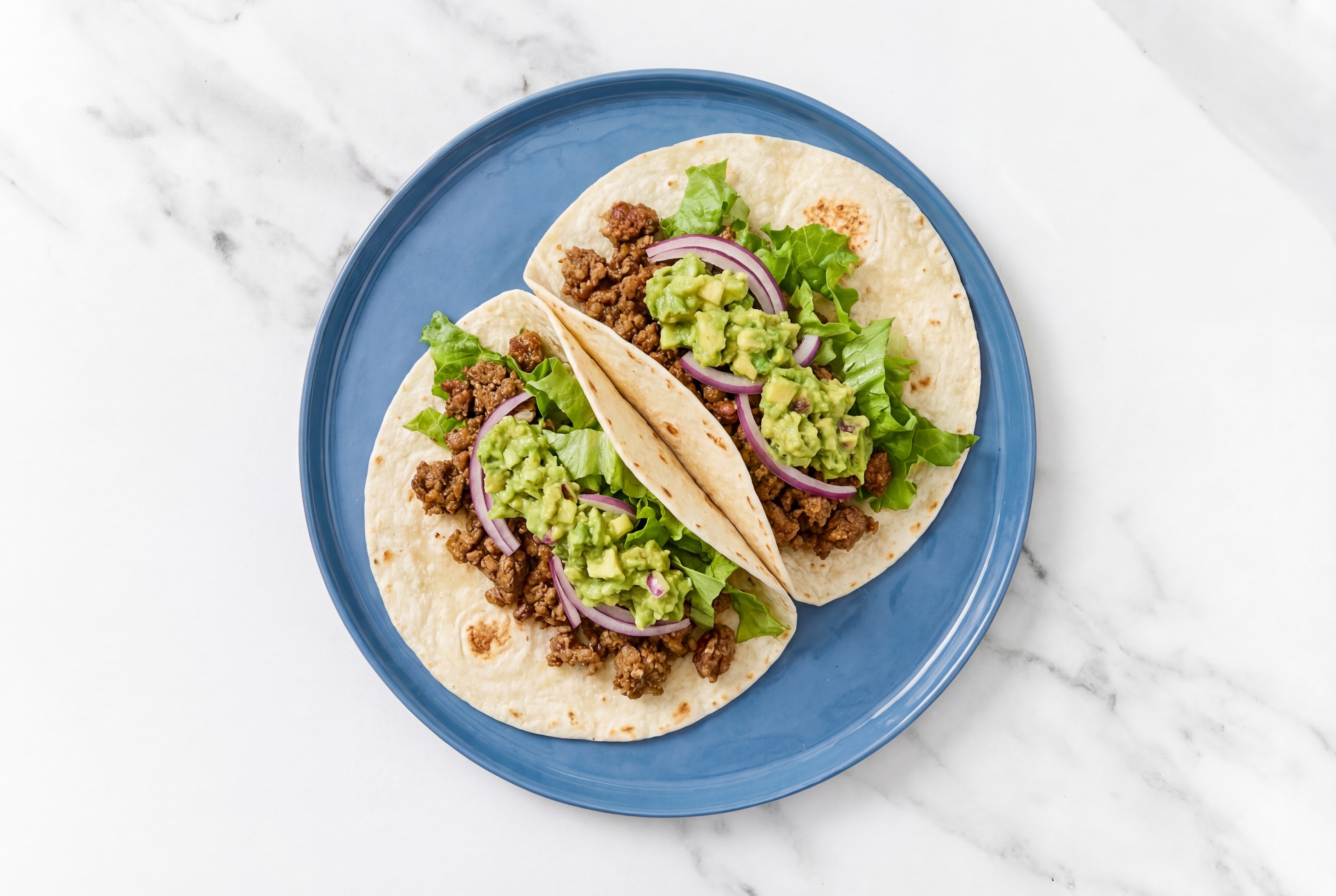 Ground Italian-Style Beef Tacos with Fresh Guacamole