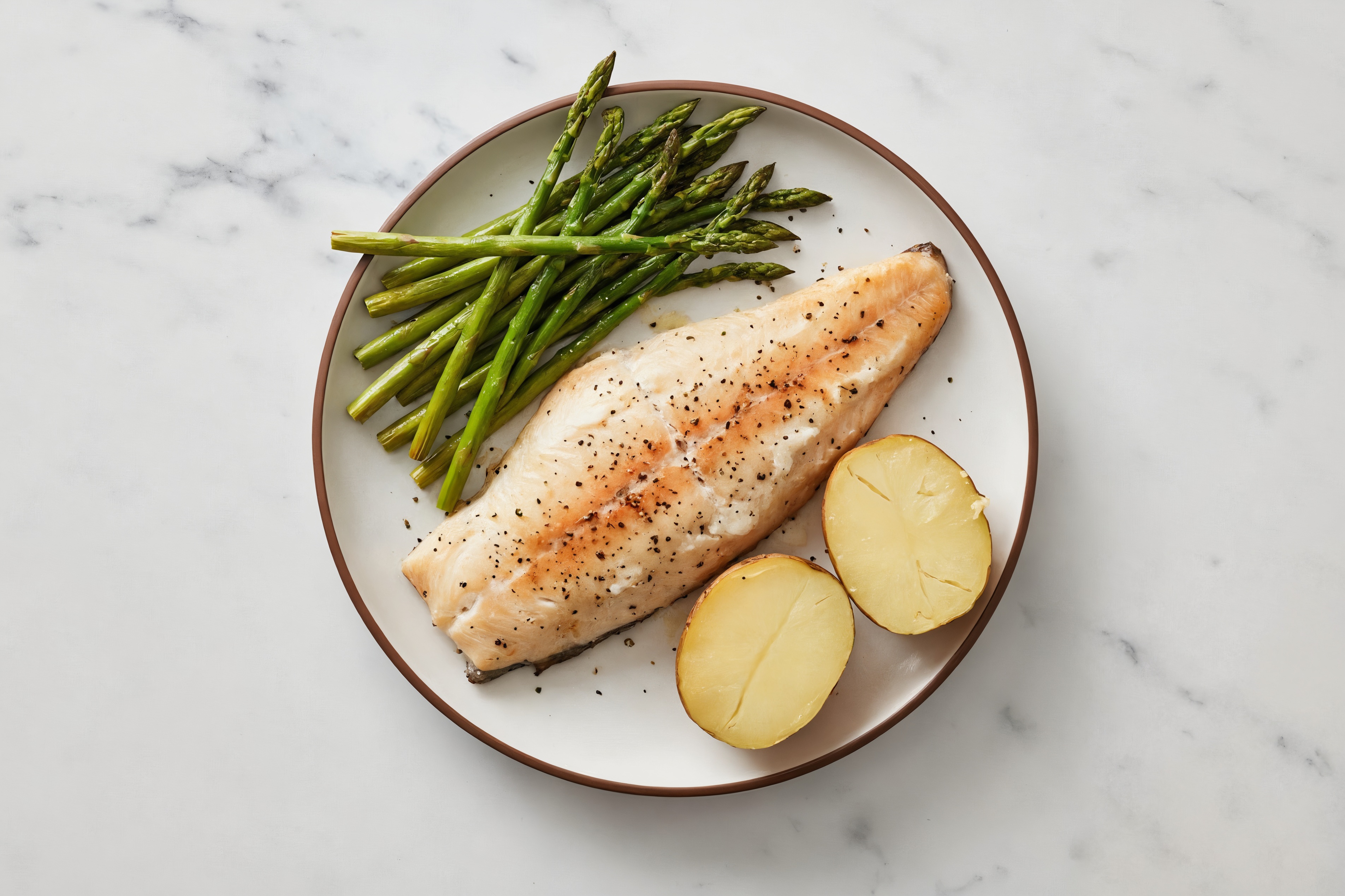 Roasted Honey Herb Steelhead Trout with Asparagus