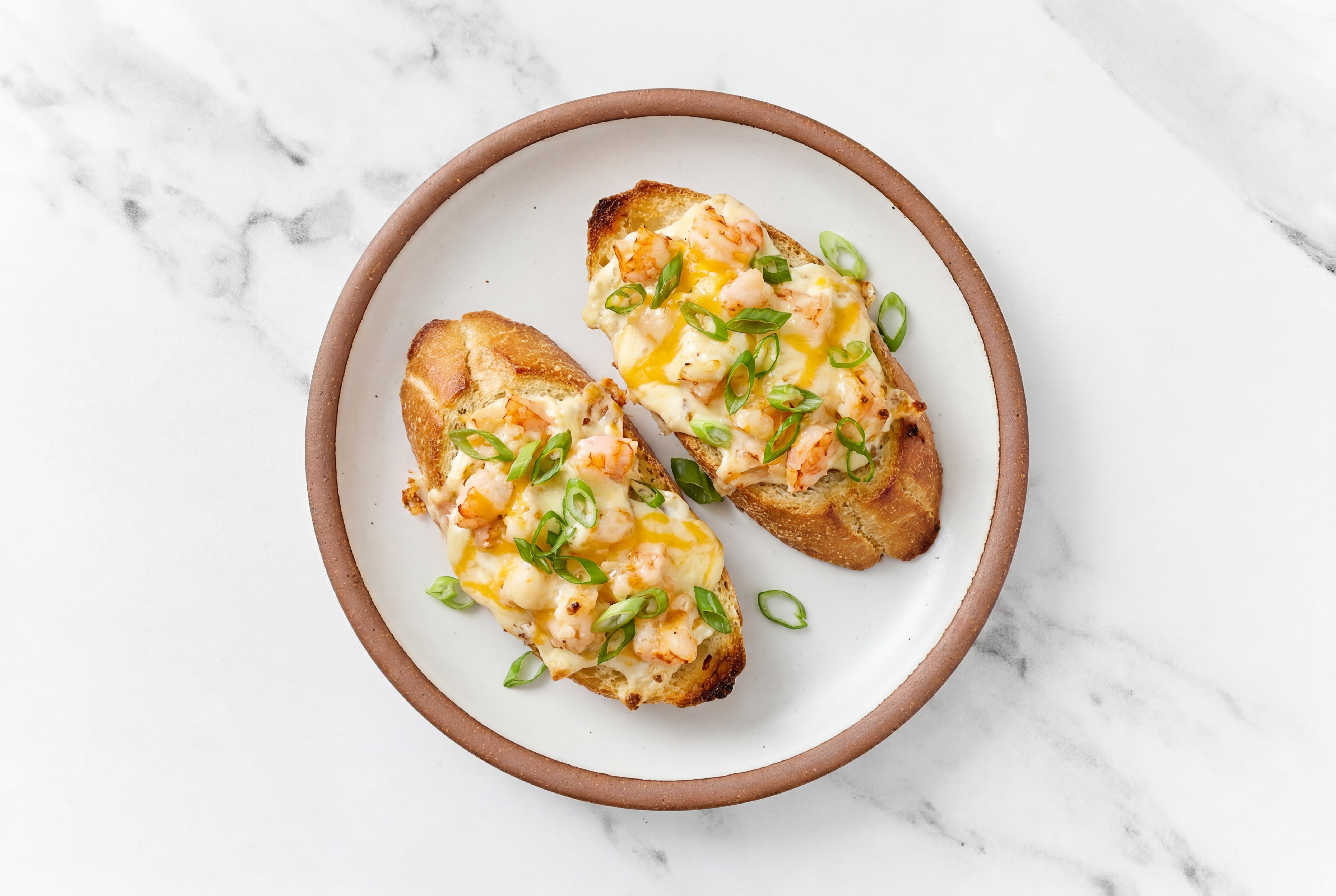 Shrimp Rangoon Toasts with Sharp Cheddar Bar