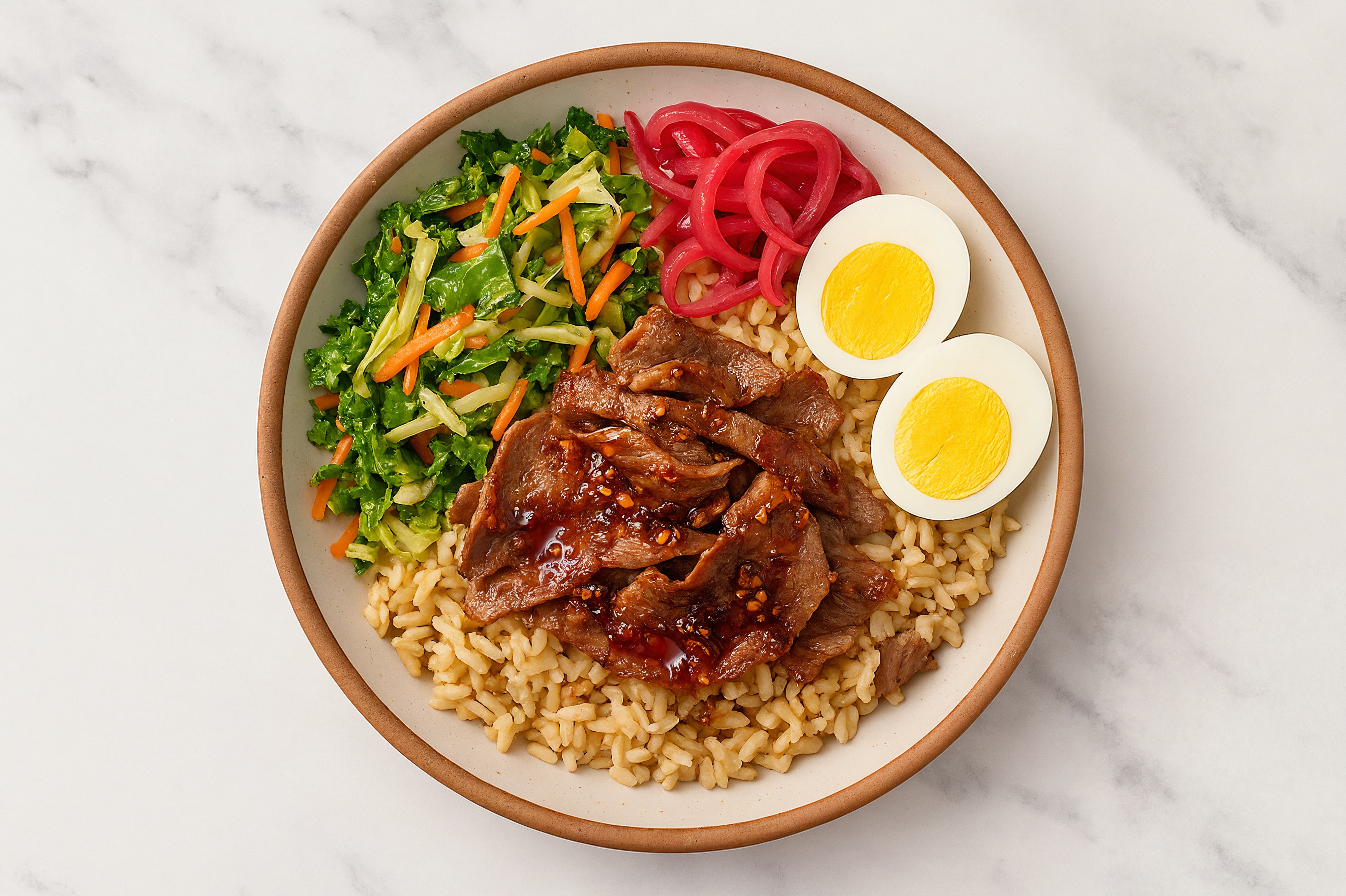 Chili Crisp Shaved Beef Bibimbap Bowl