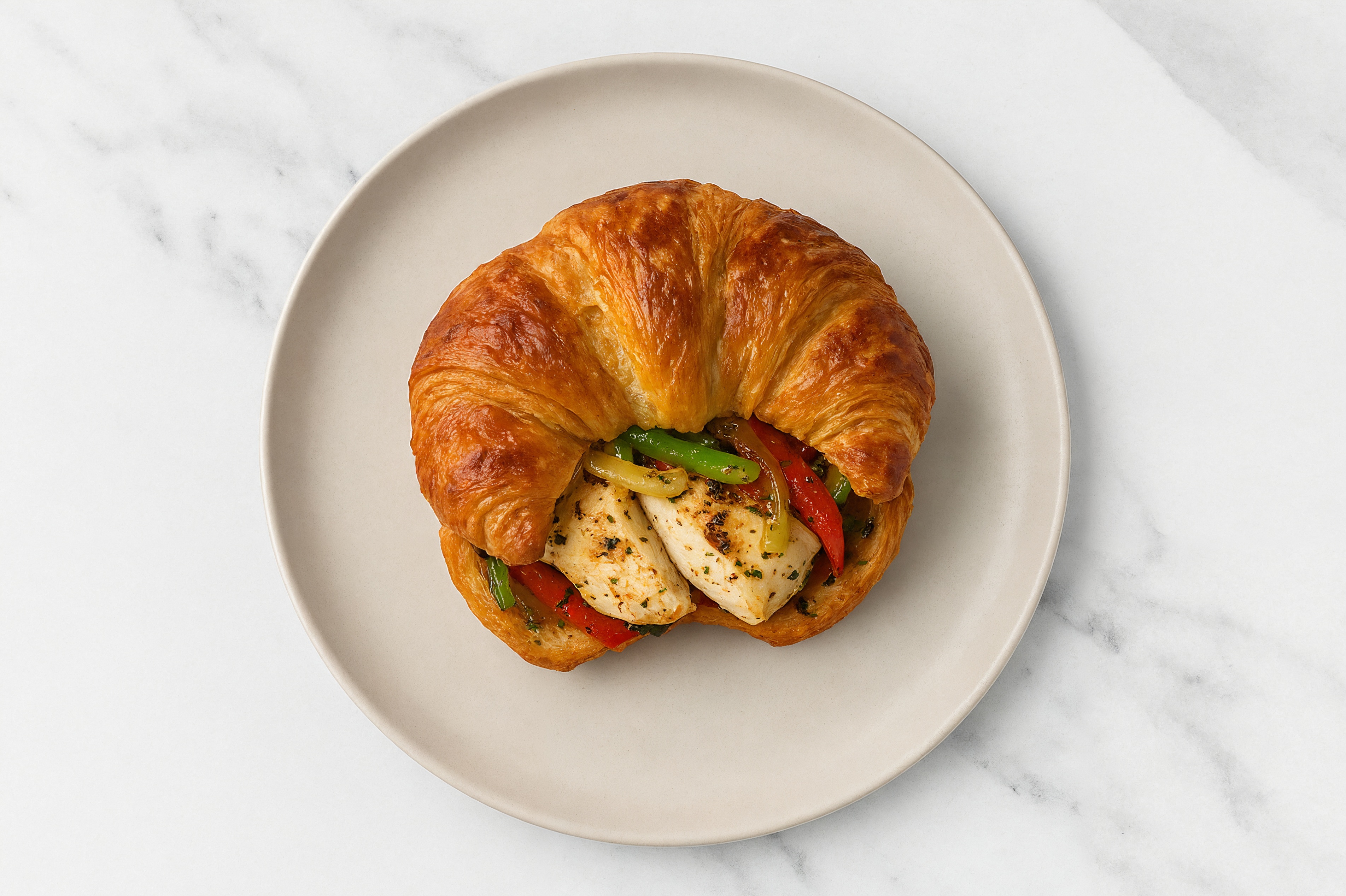 Craveable Grilled Seasoned Chicken Breast + Fajita Veggie Sandwich