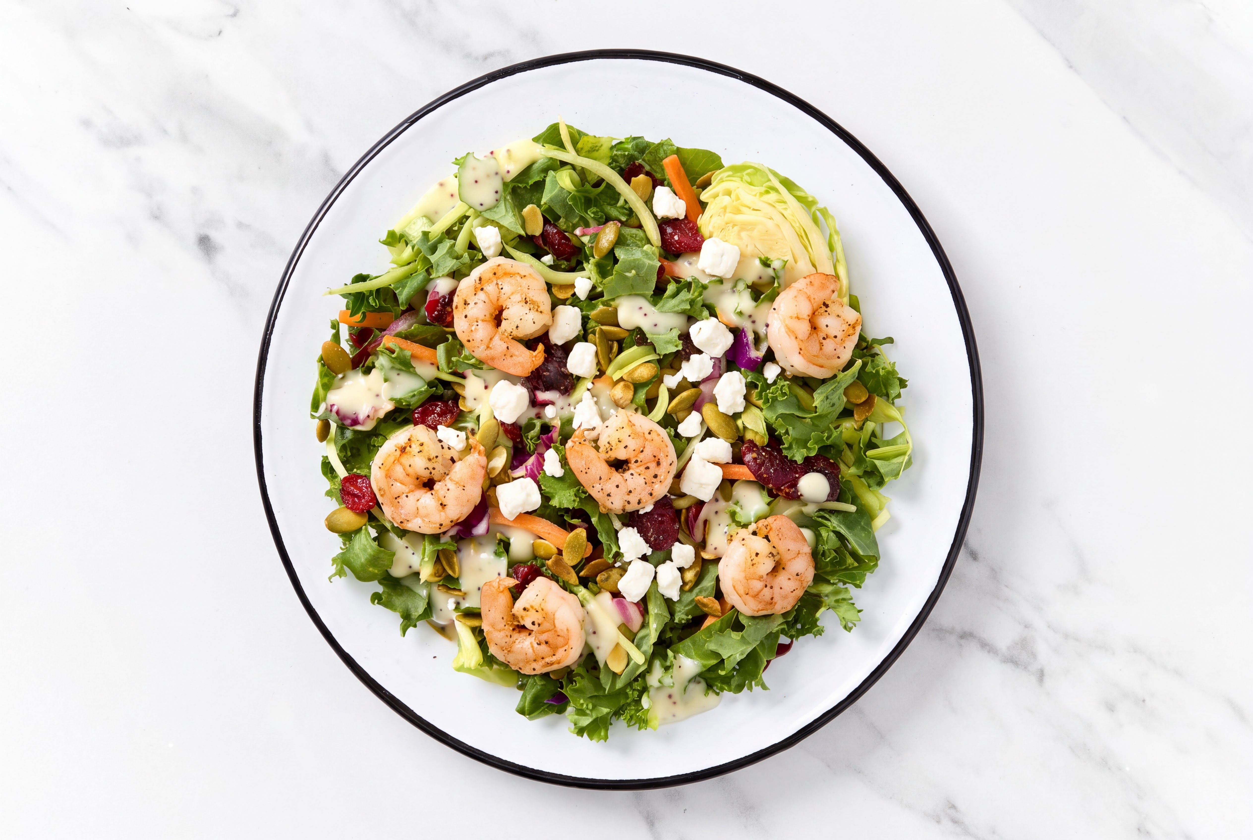 Crazy-Quick Medium Cooked Shrimp Kale Salad
