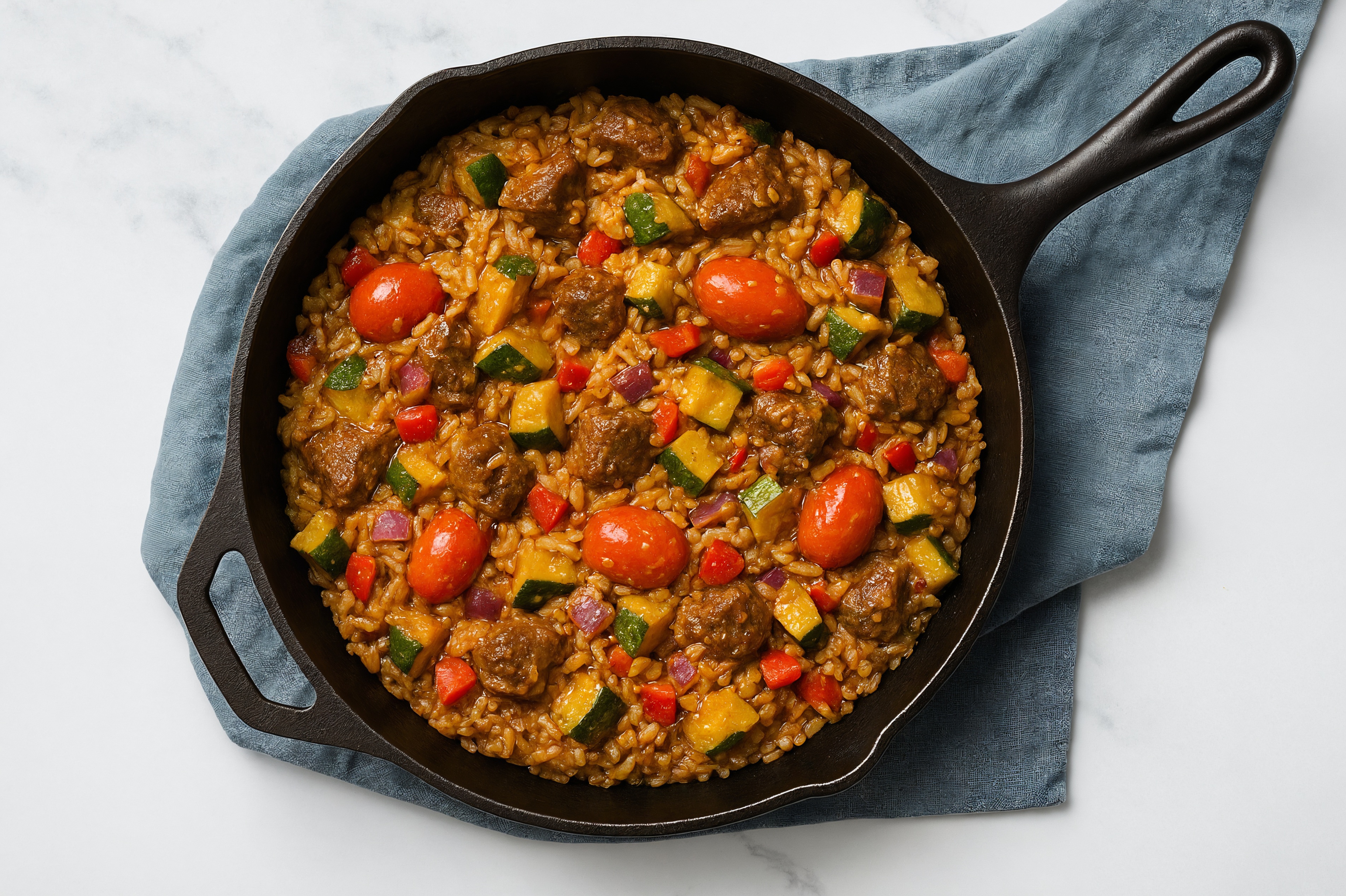  Thai Peanut Squash + Boneless Lamb Stew Meat Stir-Fry