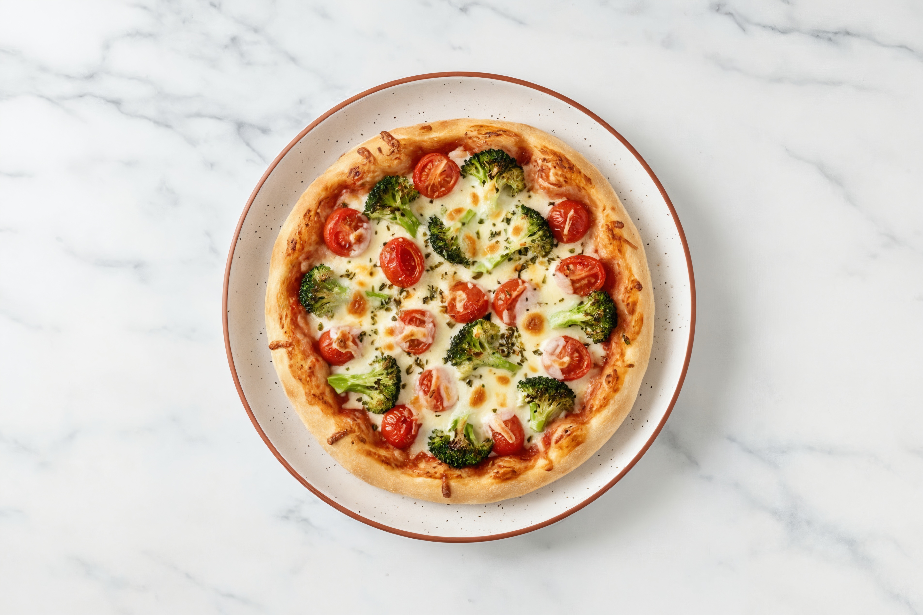 Cheezy Broccoli Florets Gluten-Free Pizza Crusts with Quick Tomato Sauce