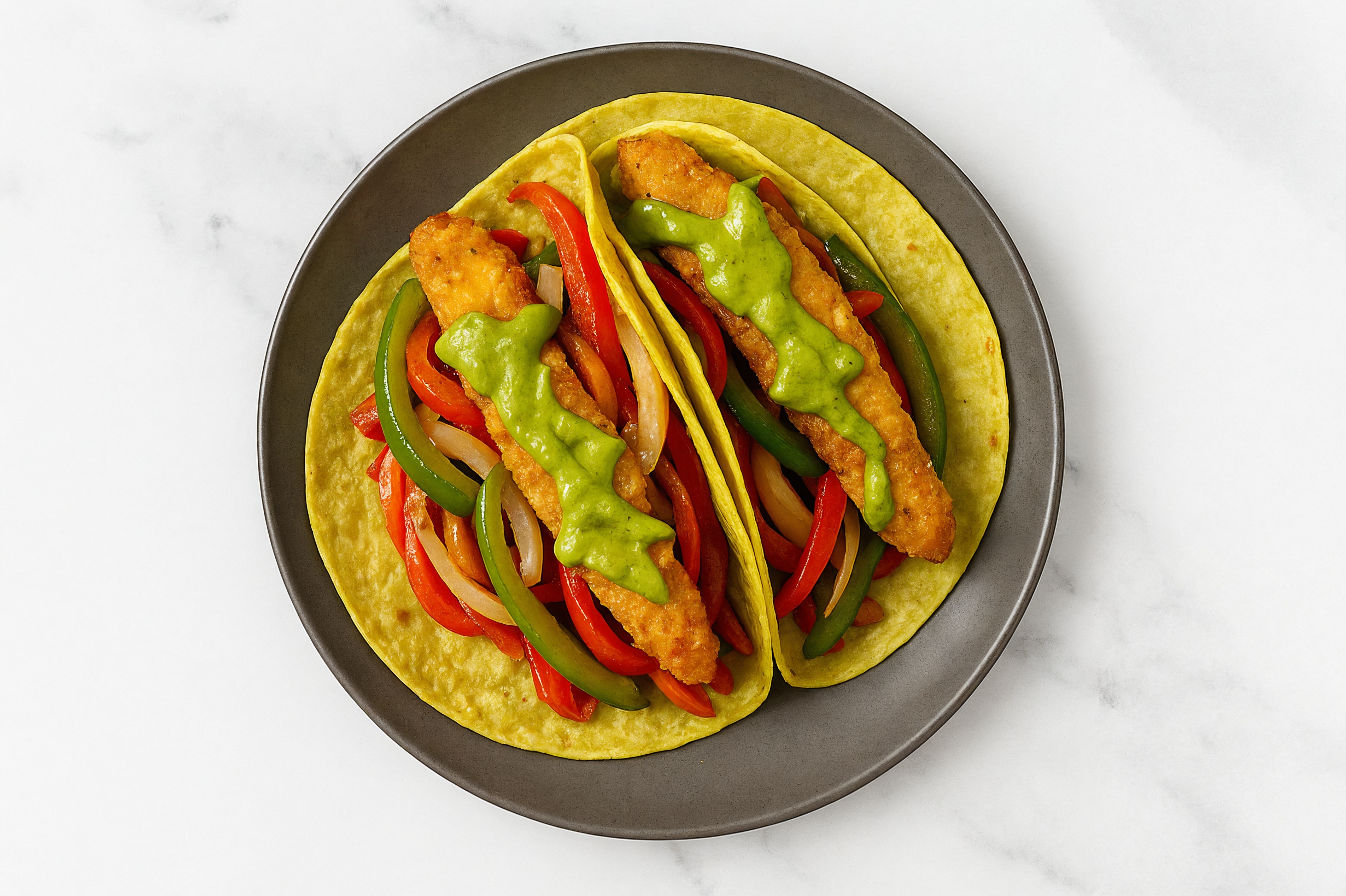 XL Extra Guac "Chicken" Tacos with Spinach Tortilla