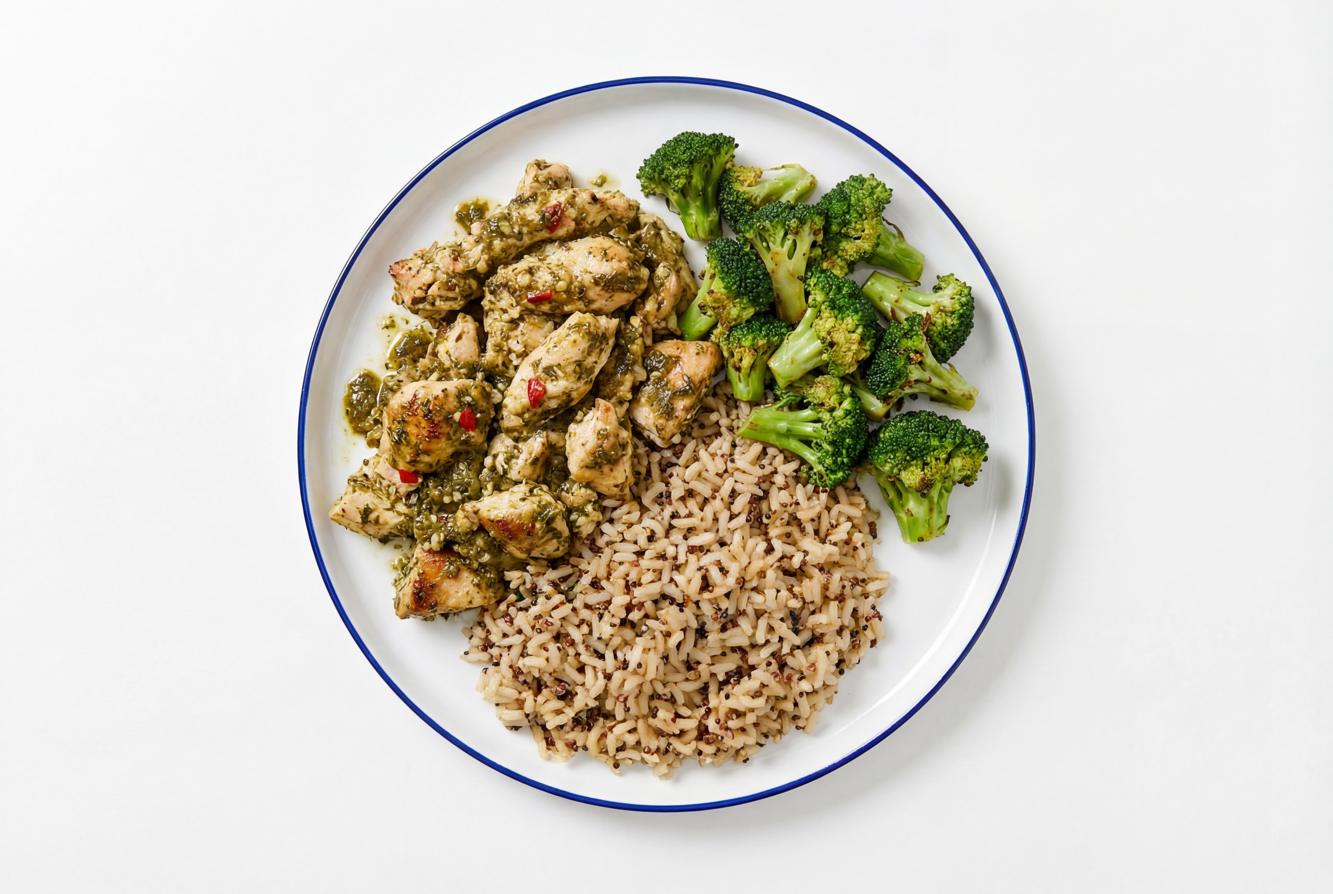 Cilantro Lime Chicken + Brown Rice with Broccoli Bunches
