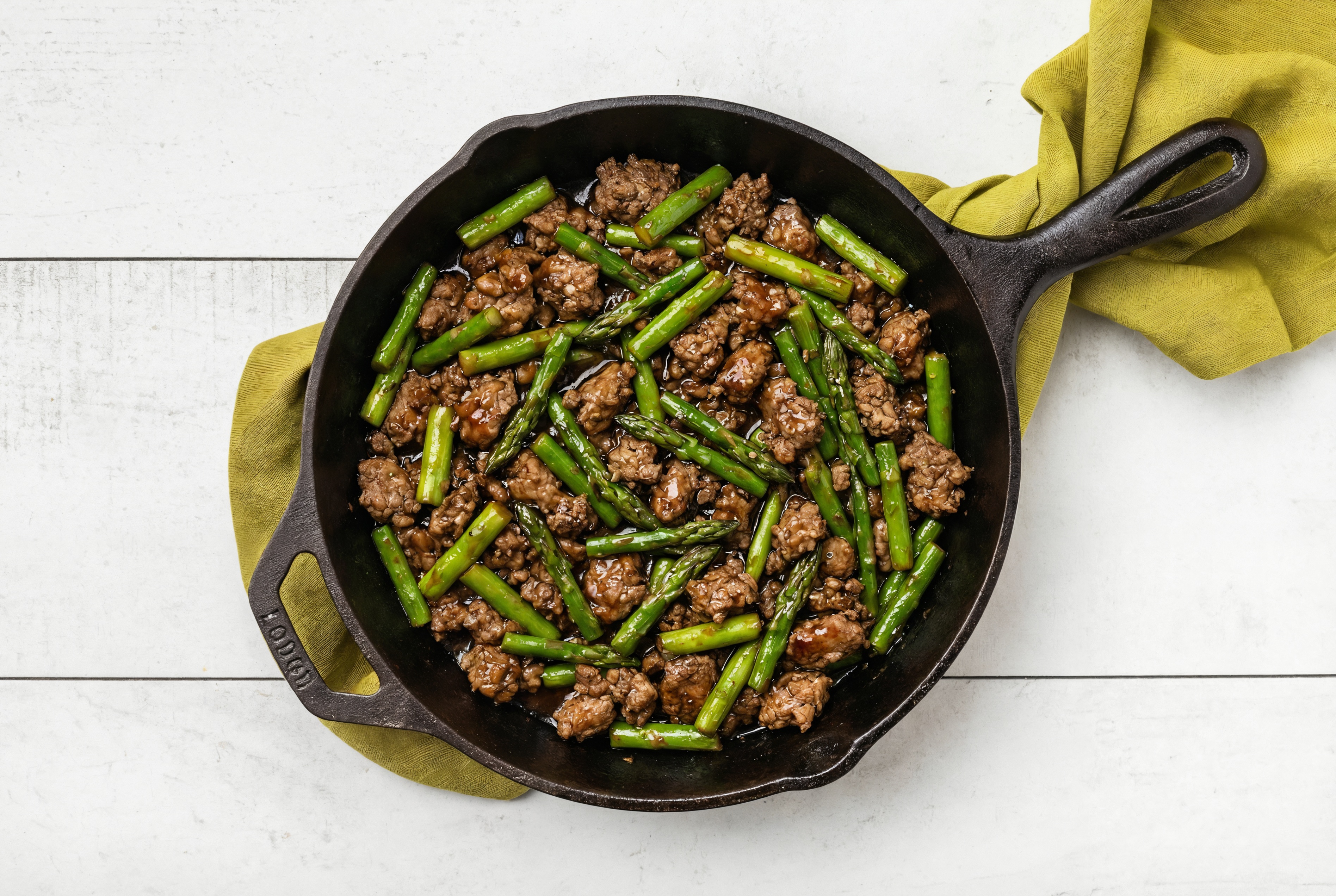 Teriyaki Ground Beef Stir-Fry with Asparagus