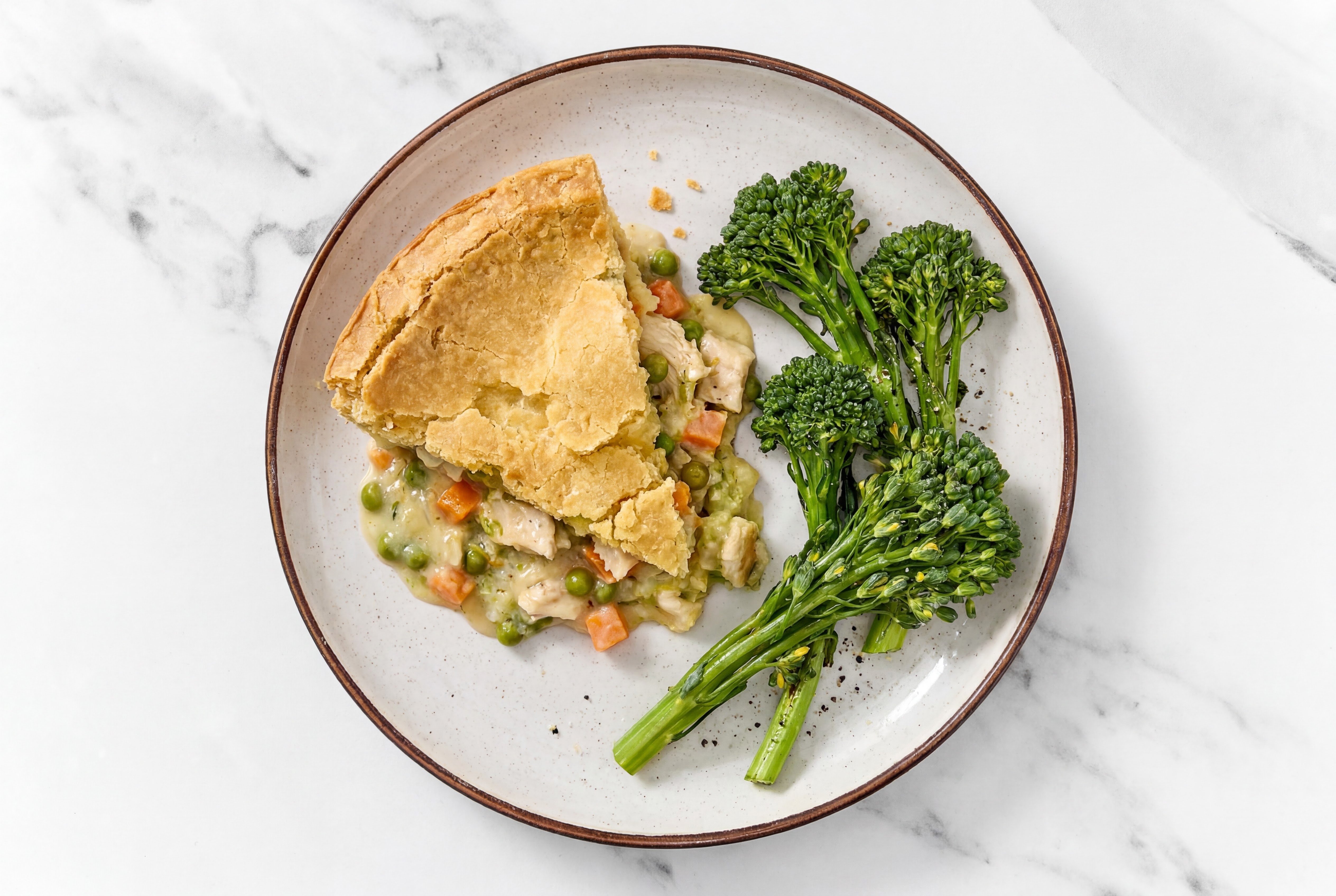 Chicken Pot Pie with Baby Broccoli