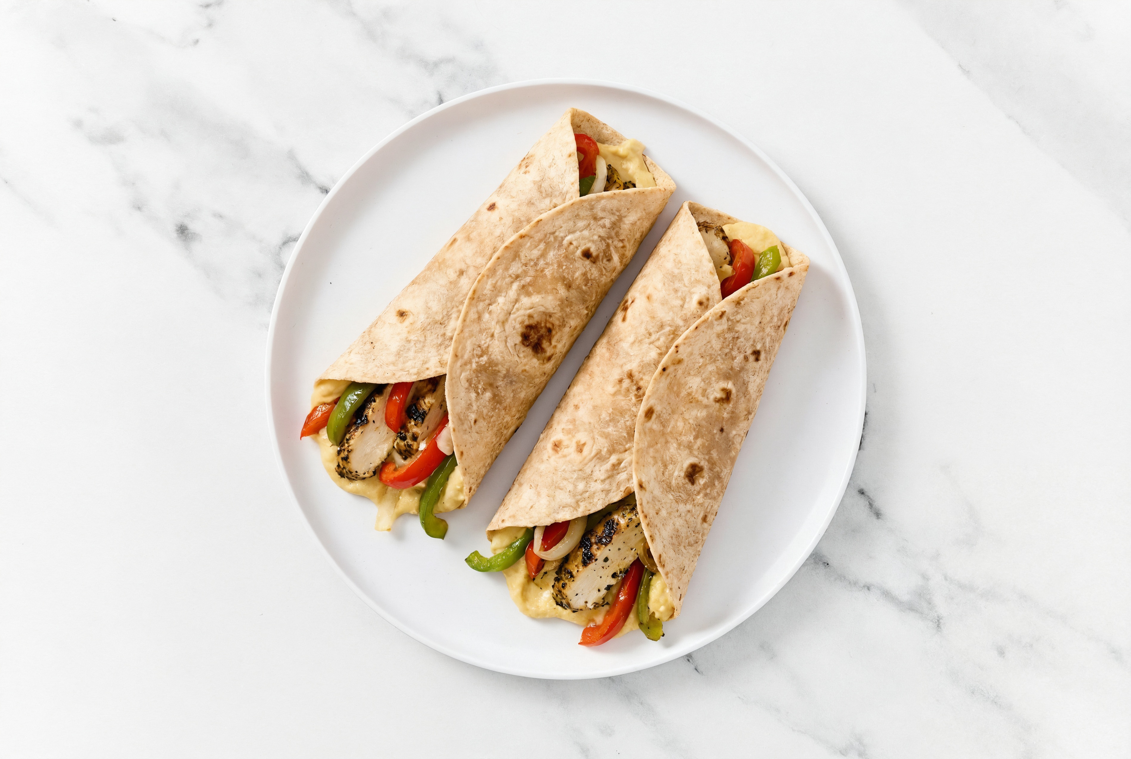 Whole Grain French Onion Hummus Mediterranean Grilled Chicken Breast Wrap