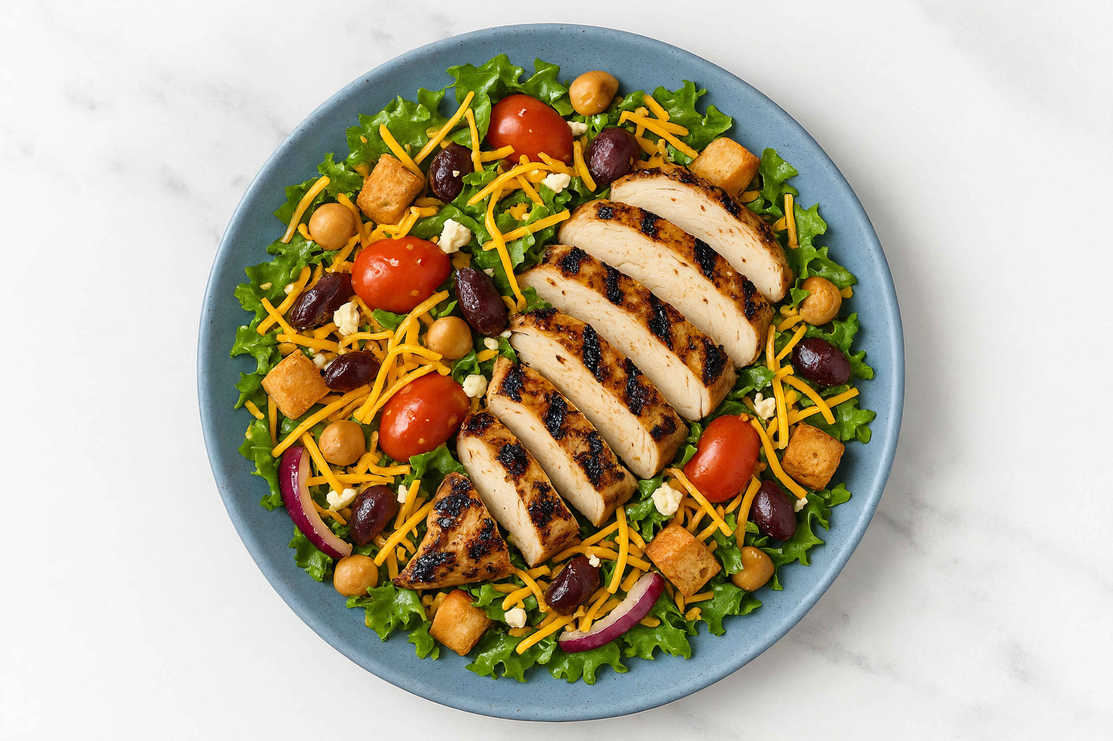 Mediterranean Grilled Chicken Breast Cheddar Greek