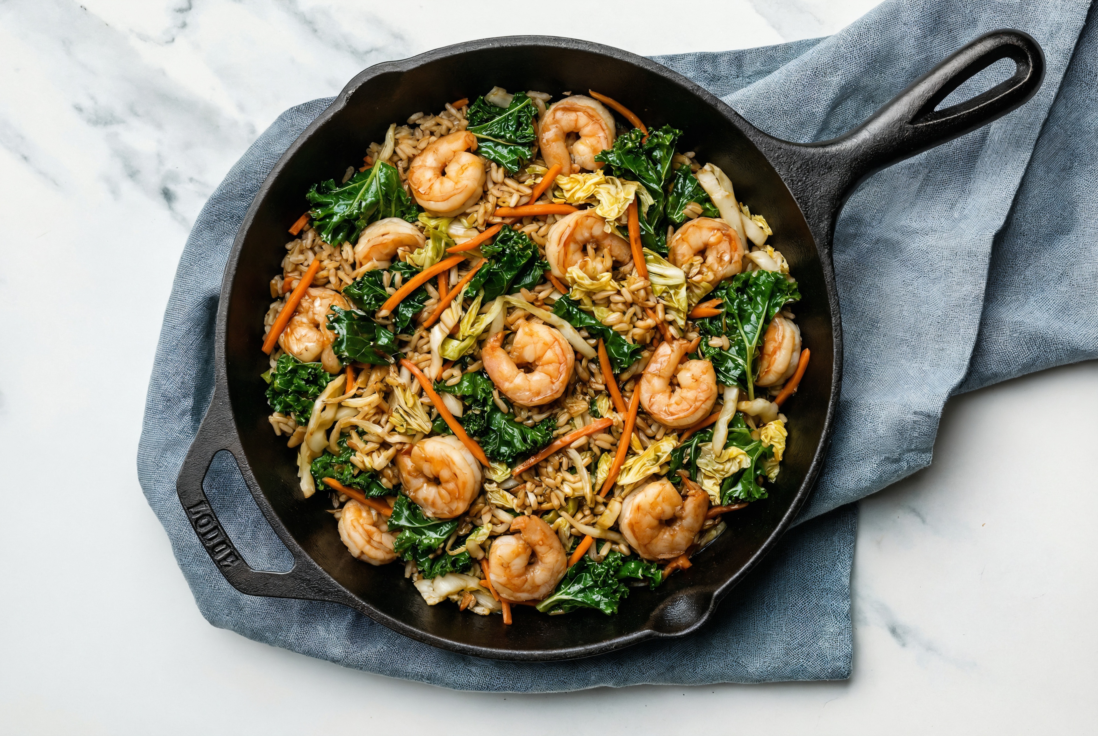Speedy BBQ Shrimp Fried Bone Broth Rice