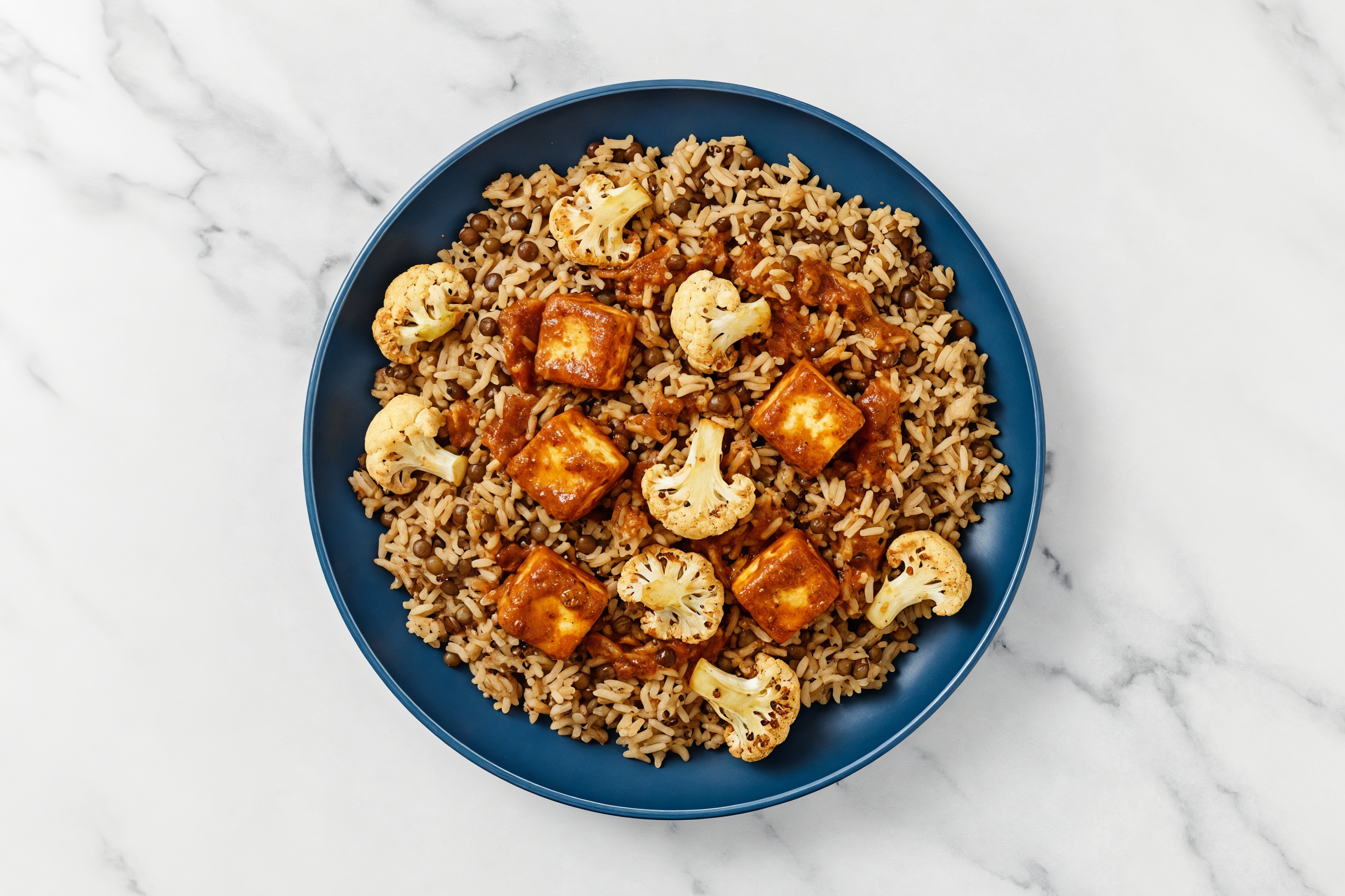 Tandoori Paneer with Rice + Cauliflower