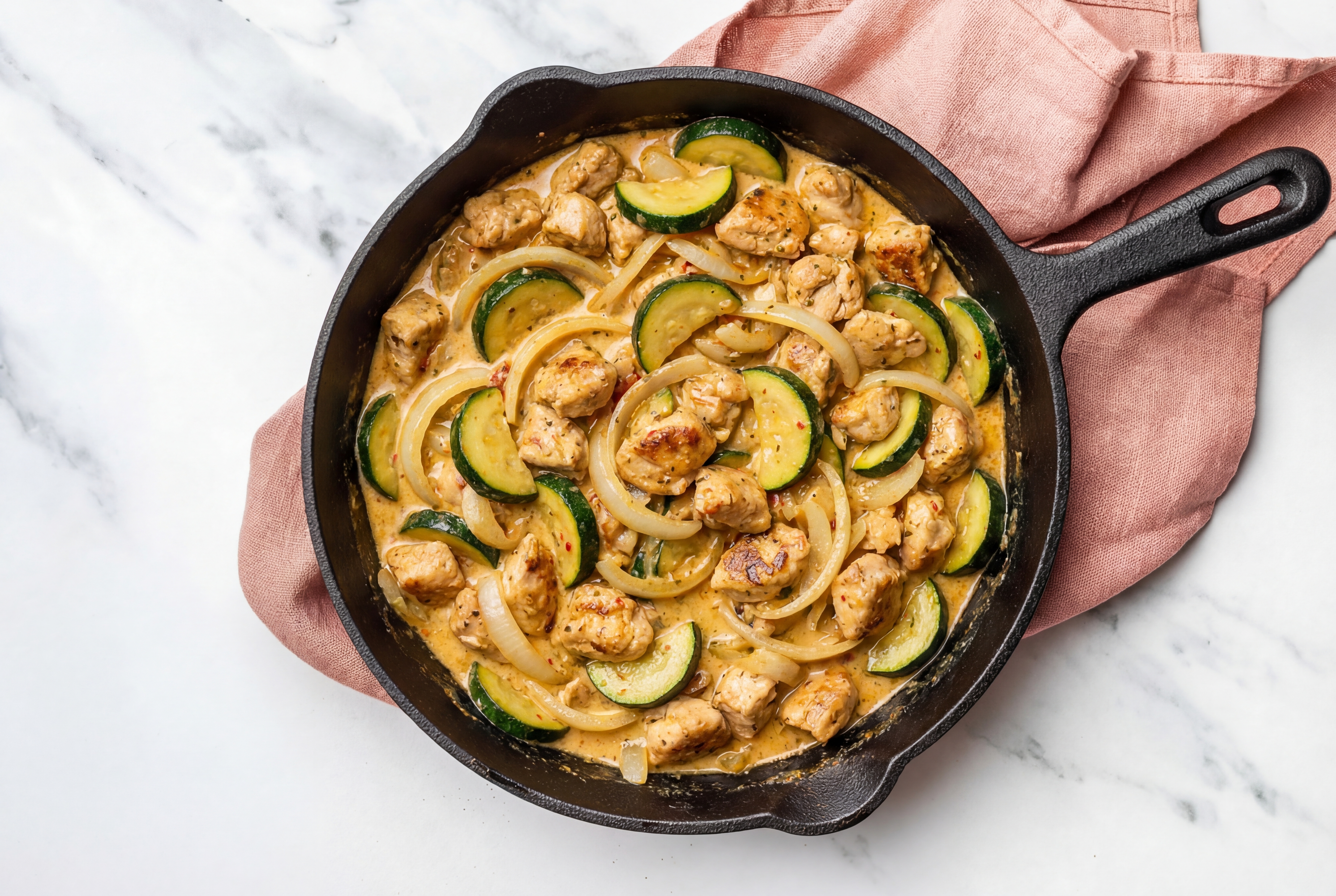 Lemongrass Chicken + Veggie Stir-Fry with Zucchini