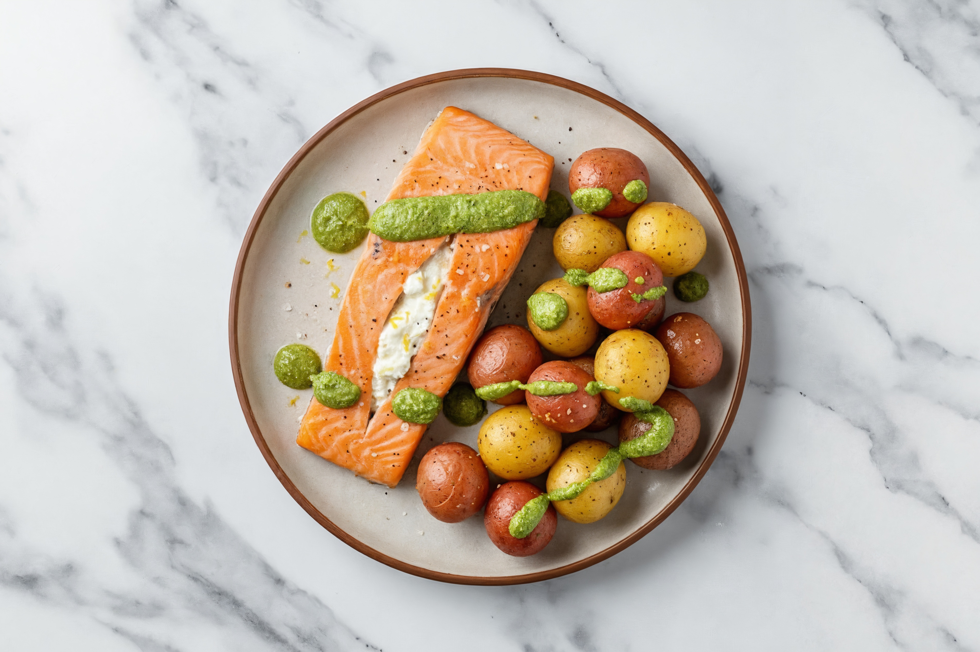 Stuffed Mediterranean Salmon