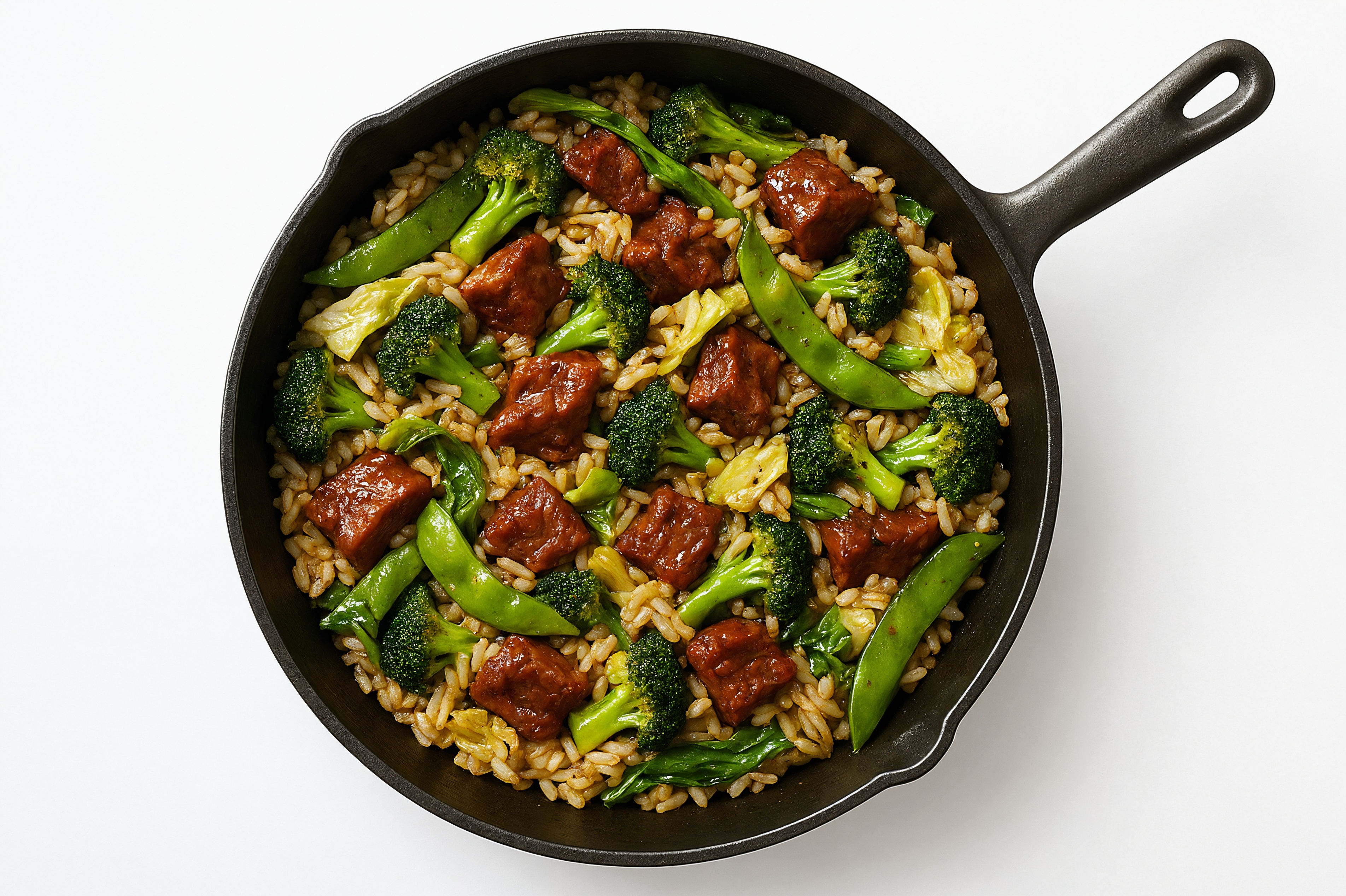 Japanese Bbq Bok Choy + Bison Stir-Fry with Long Grain White Rice