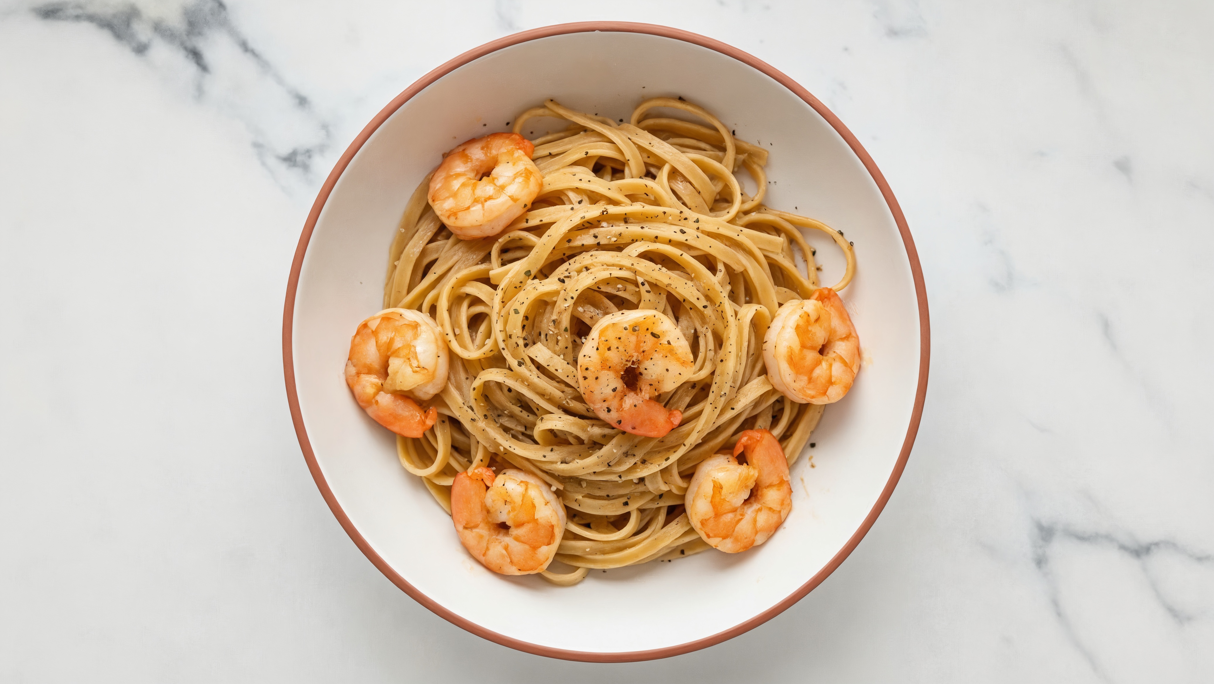 Lemony Brown Slow Churned Lemon & Peppercorn Pasture Butter Jumbo Shrimp Scampi
