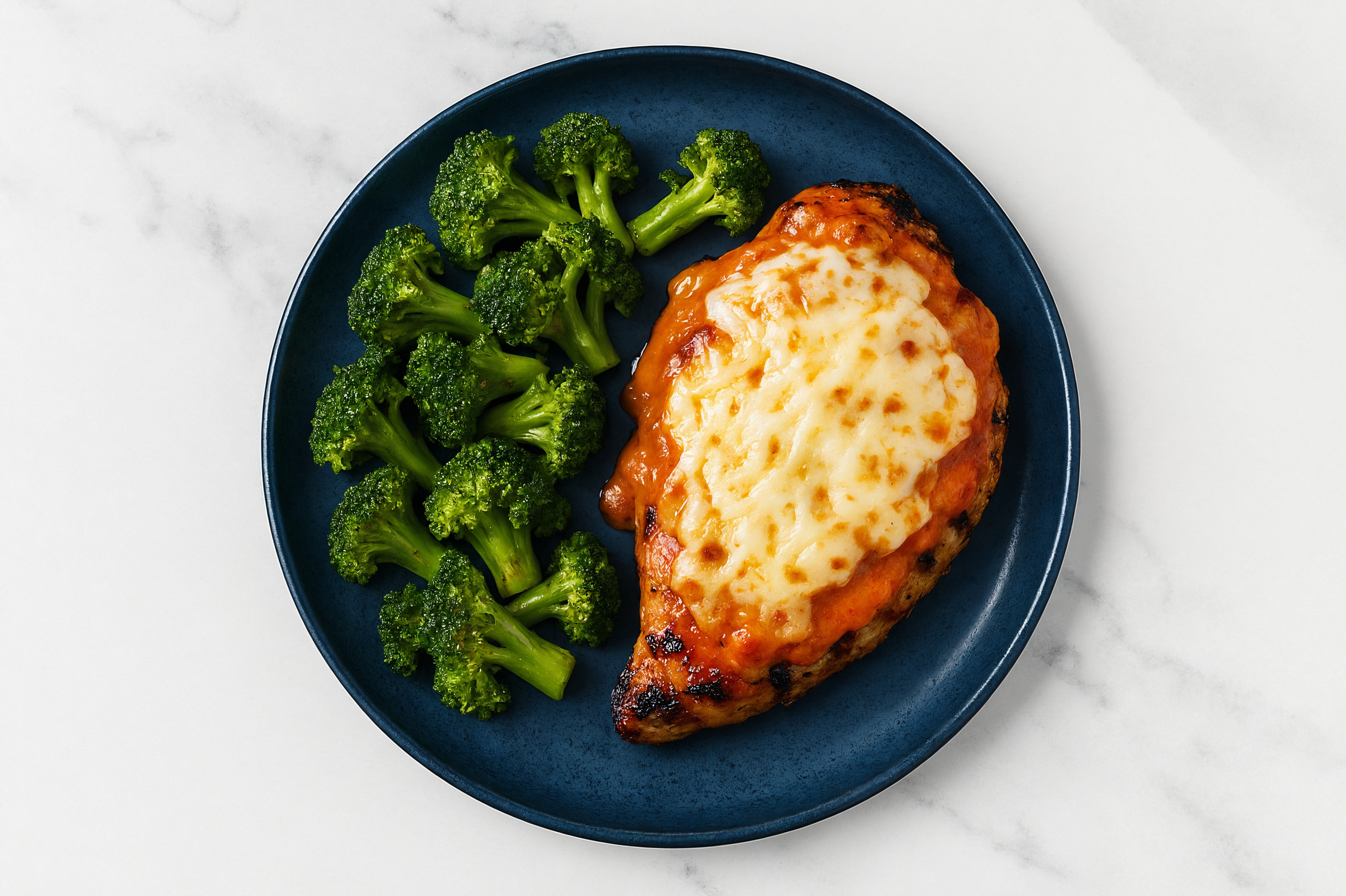 Cheesy Vodka Grilled Mediterranean Chicken Breast + Broccoli Florets
