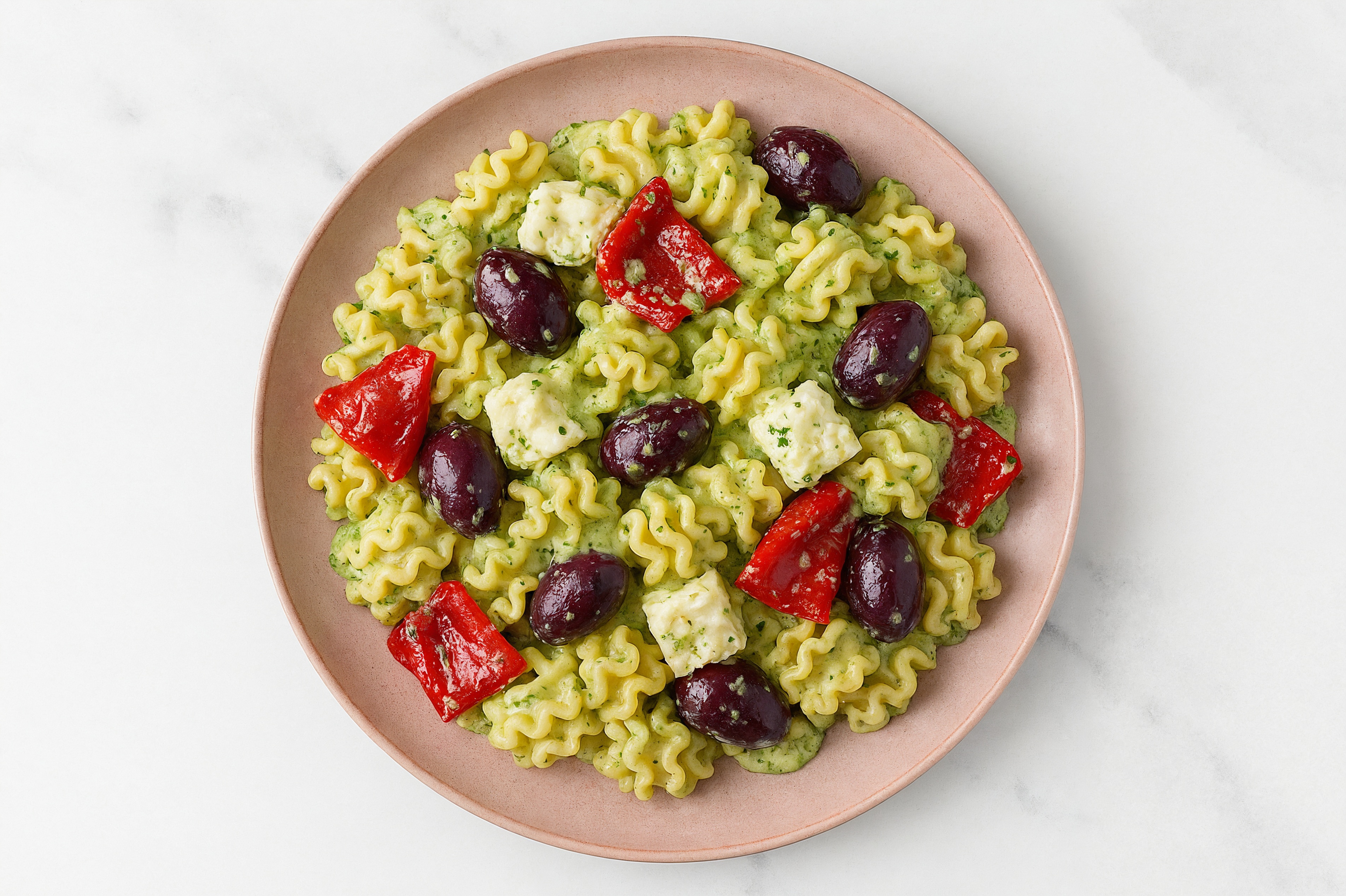 Jalapeño Feta Radiatori Pasta Salad