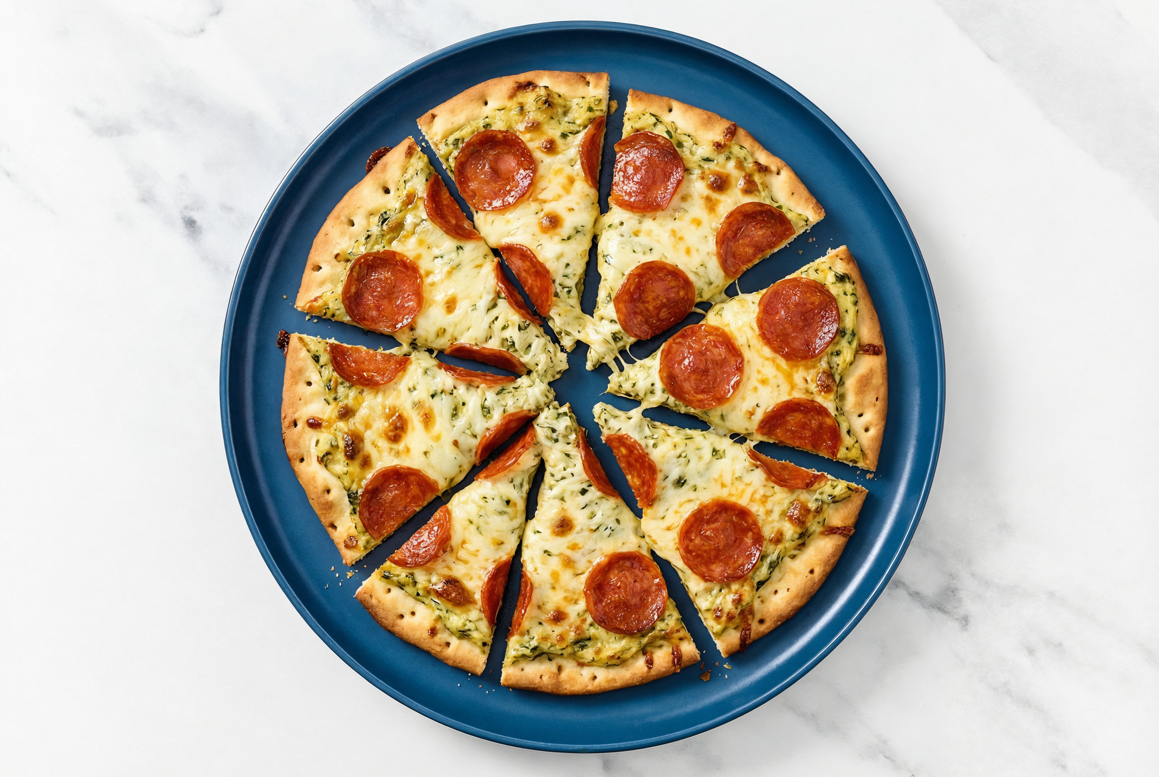 Spinach Artichoke Pepperoni Gluten Free Pizza