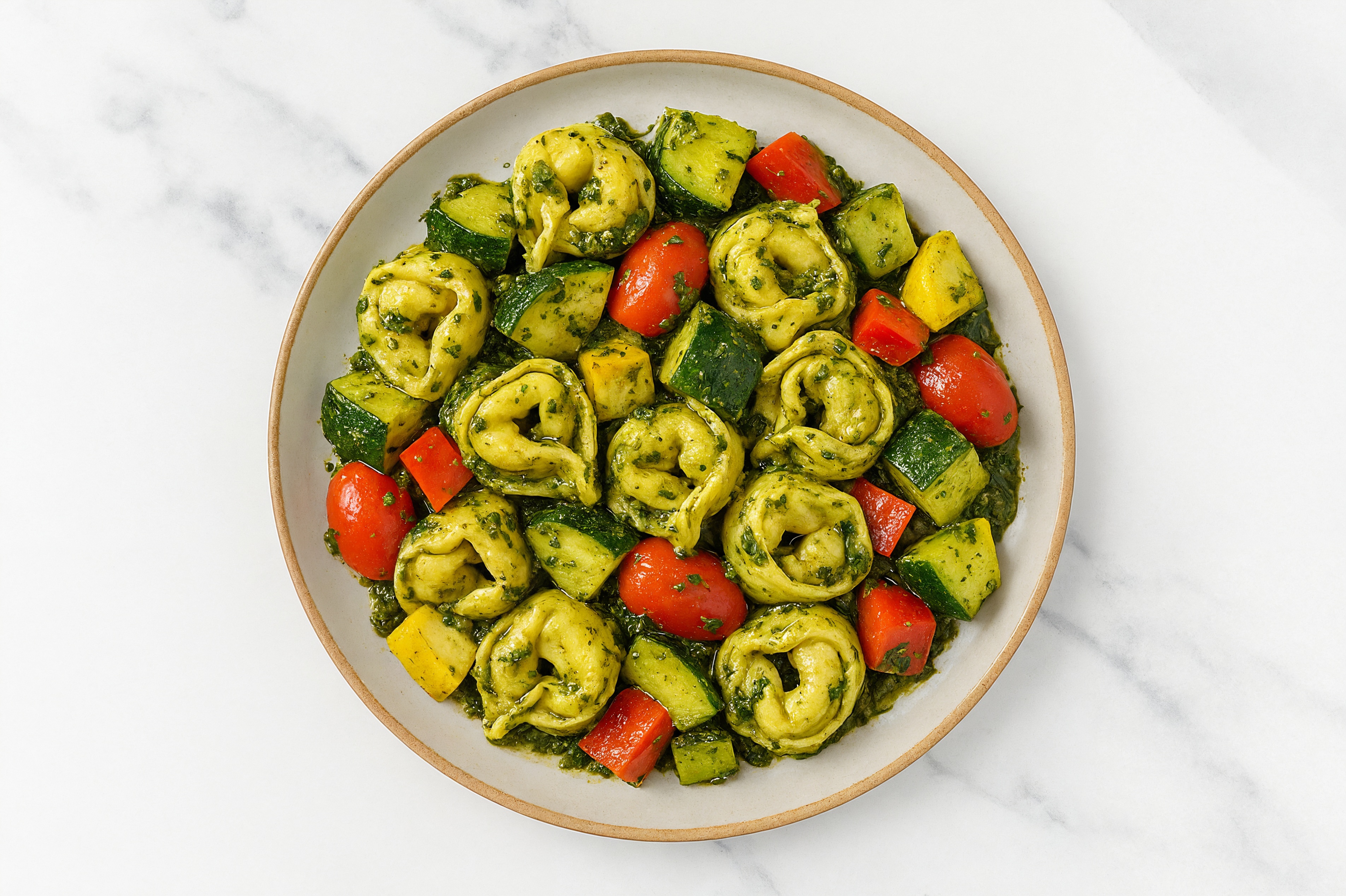 Super Veggie Pesto Summer Squash Tortelloni