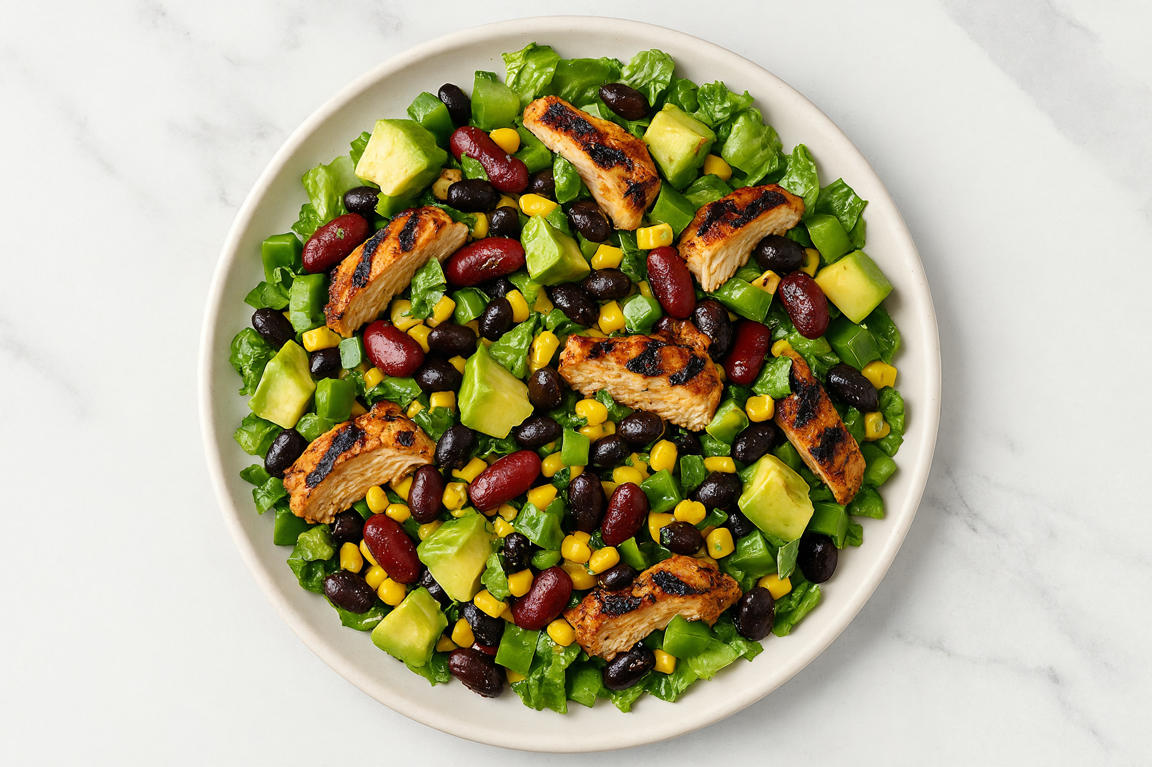 Spicy Chicken Black Cucumber Corn Bean Salad Bliss Bowl