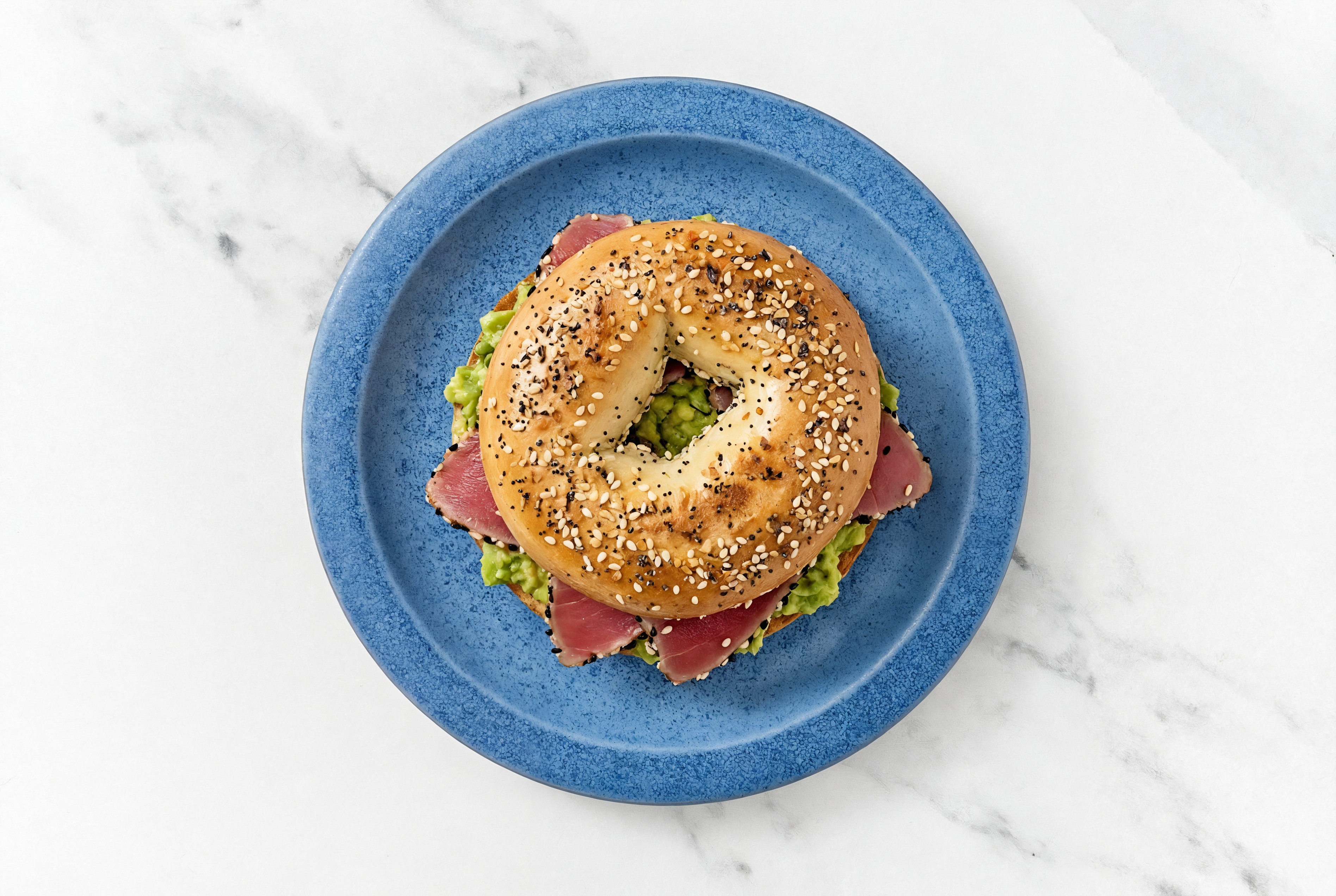 Avocado Tuna Bagel