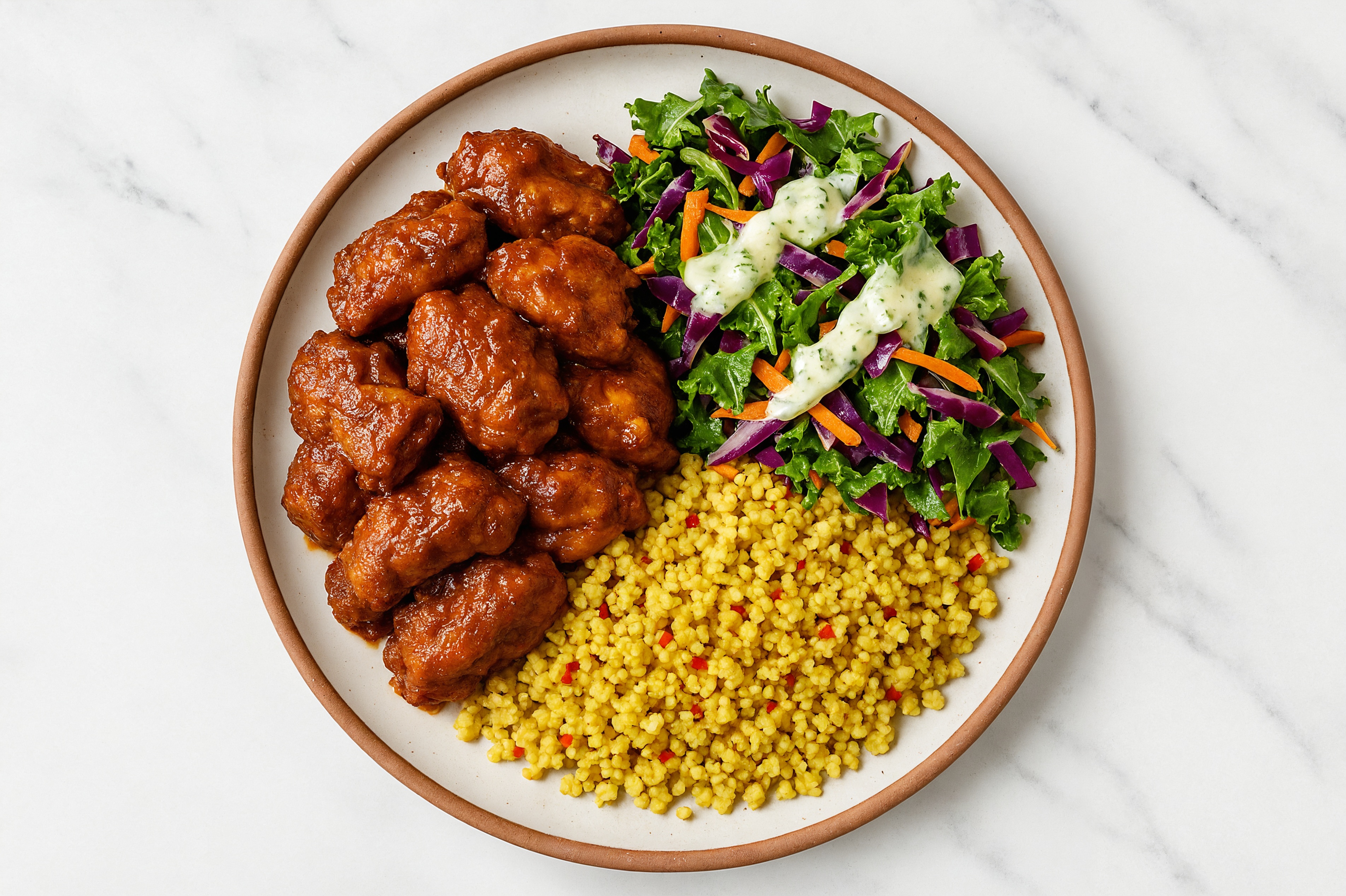 Tandoori Chicken + Couscous Rainbow Bowl
