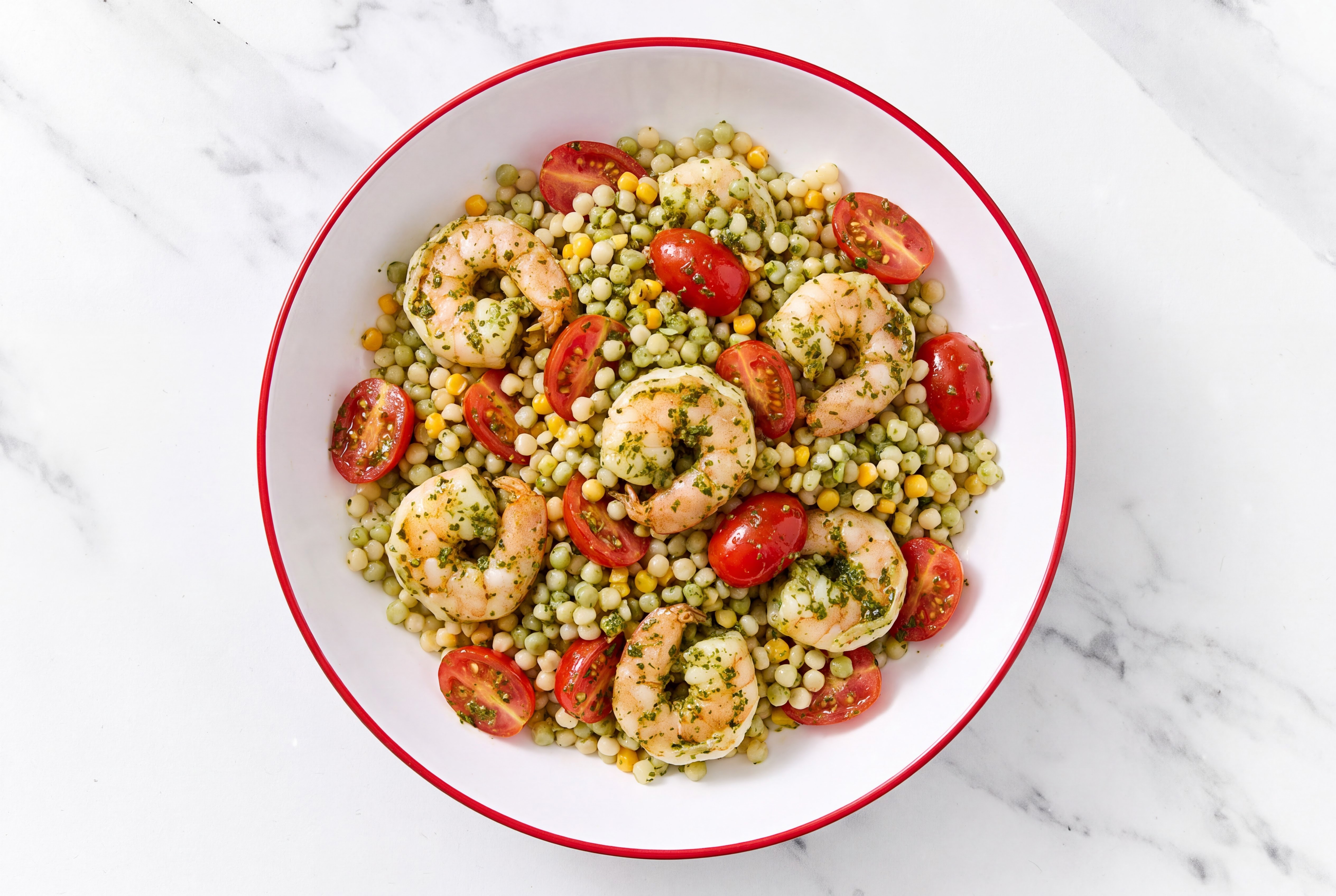 Herby Jewel of the Ocean Couscous with Jumbo Gulf Shrimp