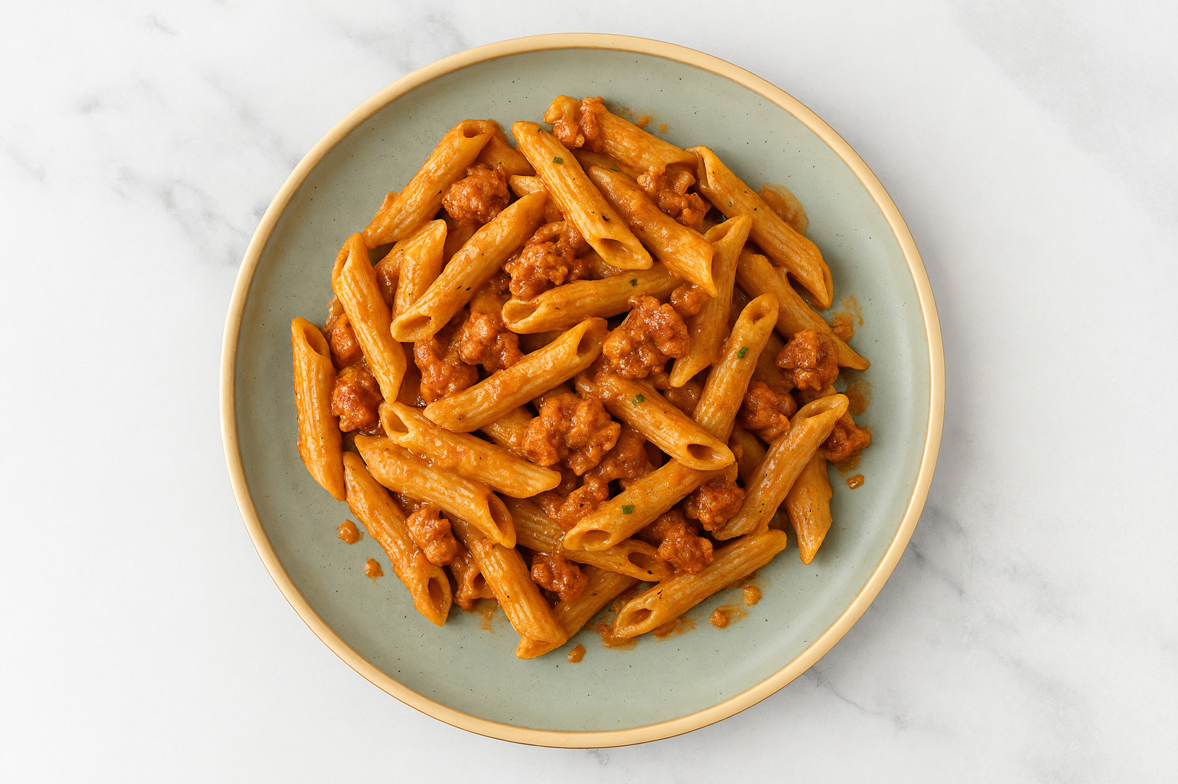 Hot Sausage Sourdough Penne Rigate alla Vodka