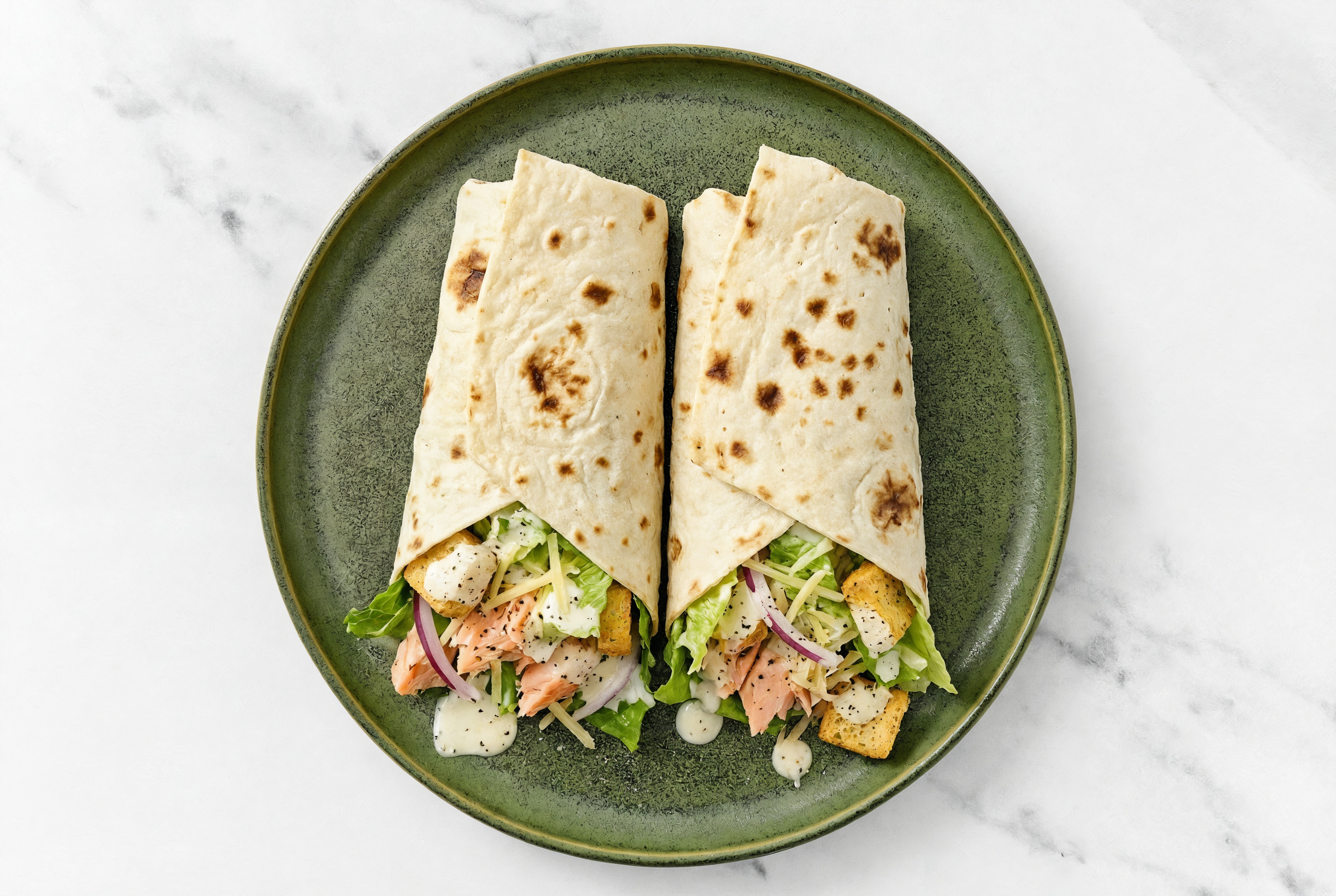 Salmon Caesar Lavash Wrap