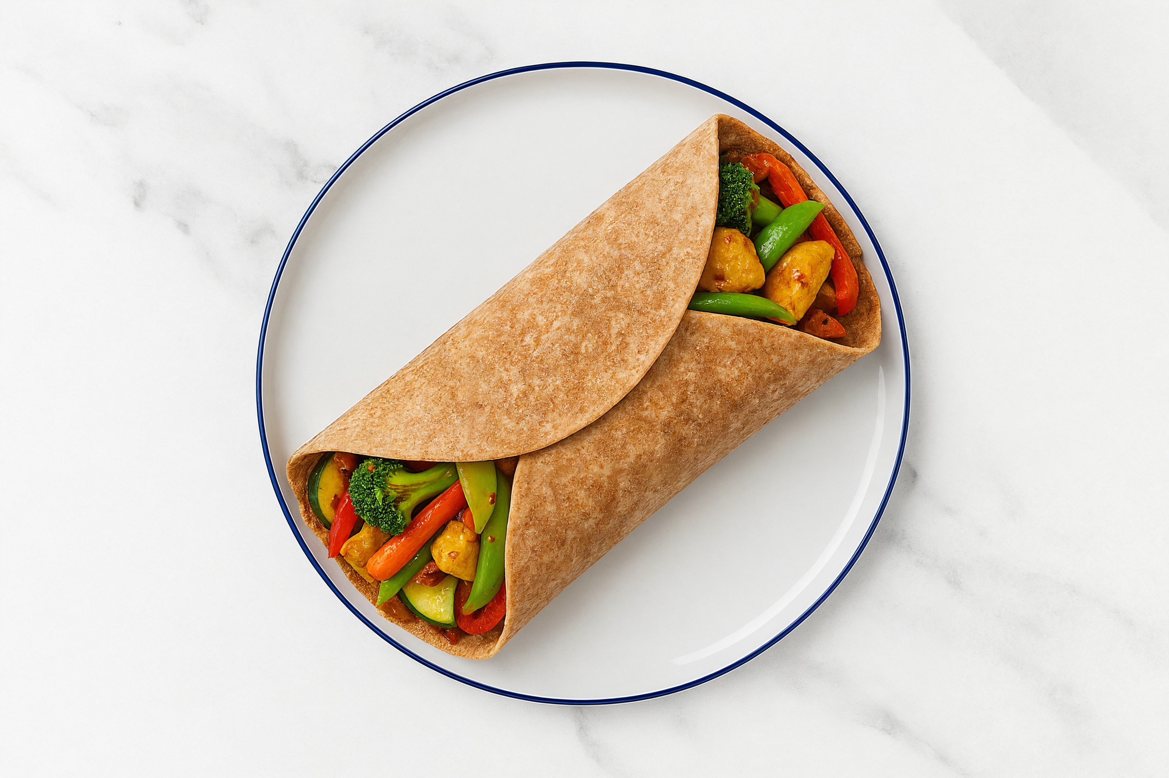 Whole Grain Sesame Ginger Tofu + Veggie Wrap