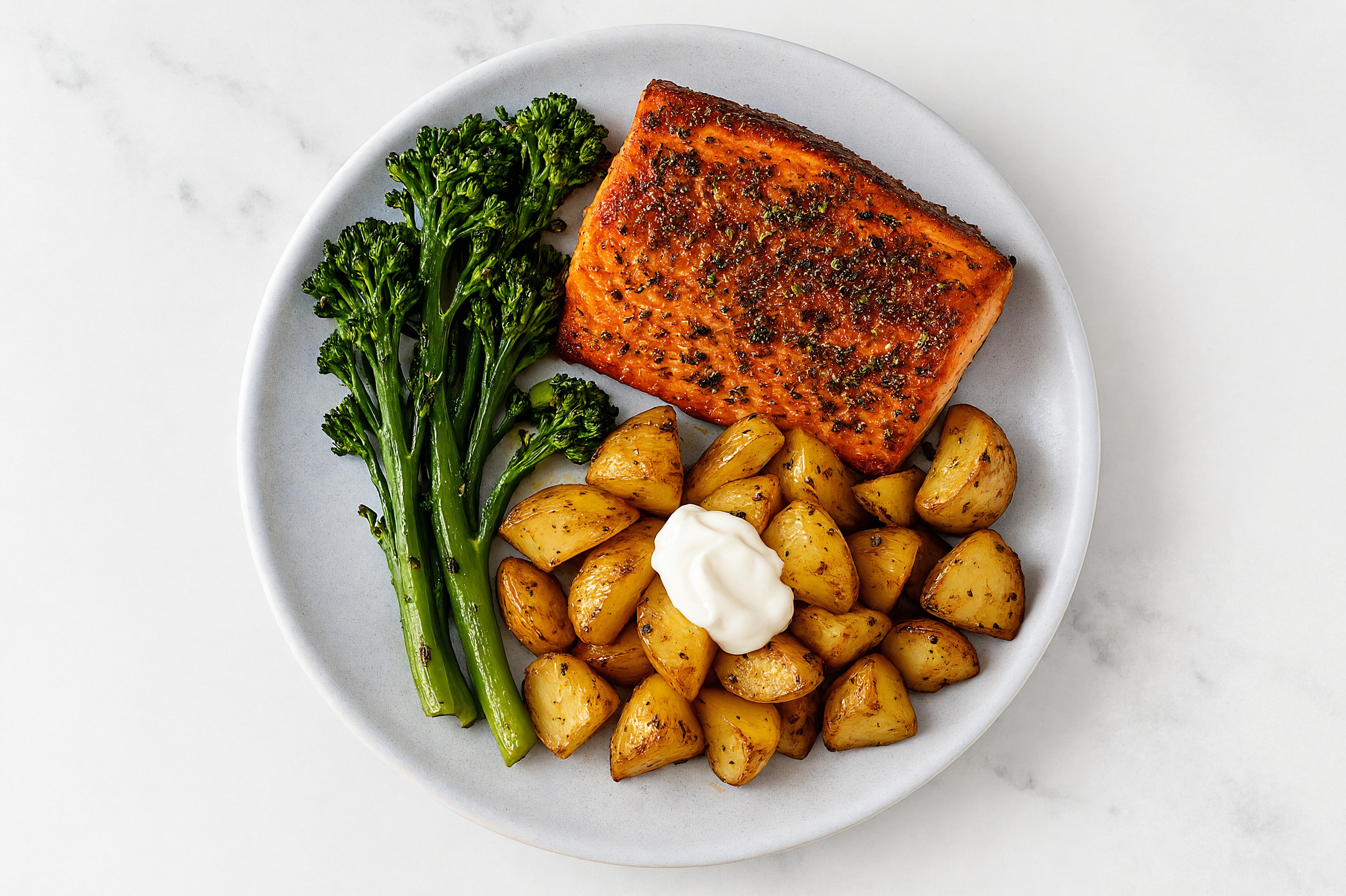 Honey Herb Wild Salmon with Rosemary Potatoes