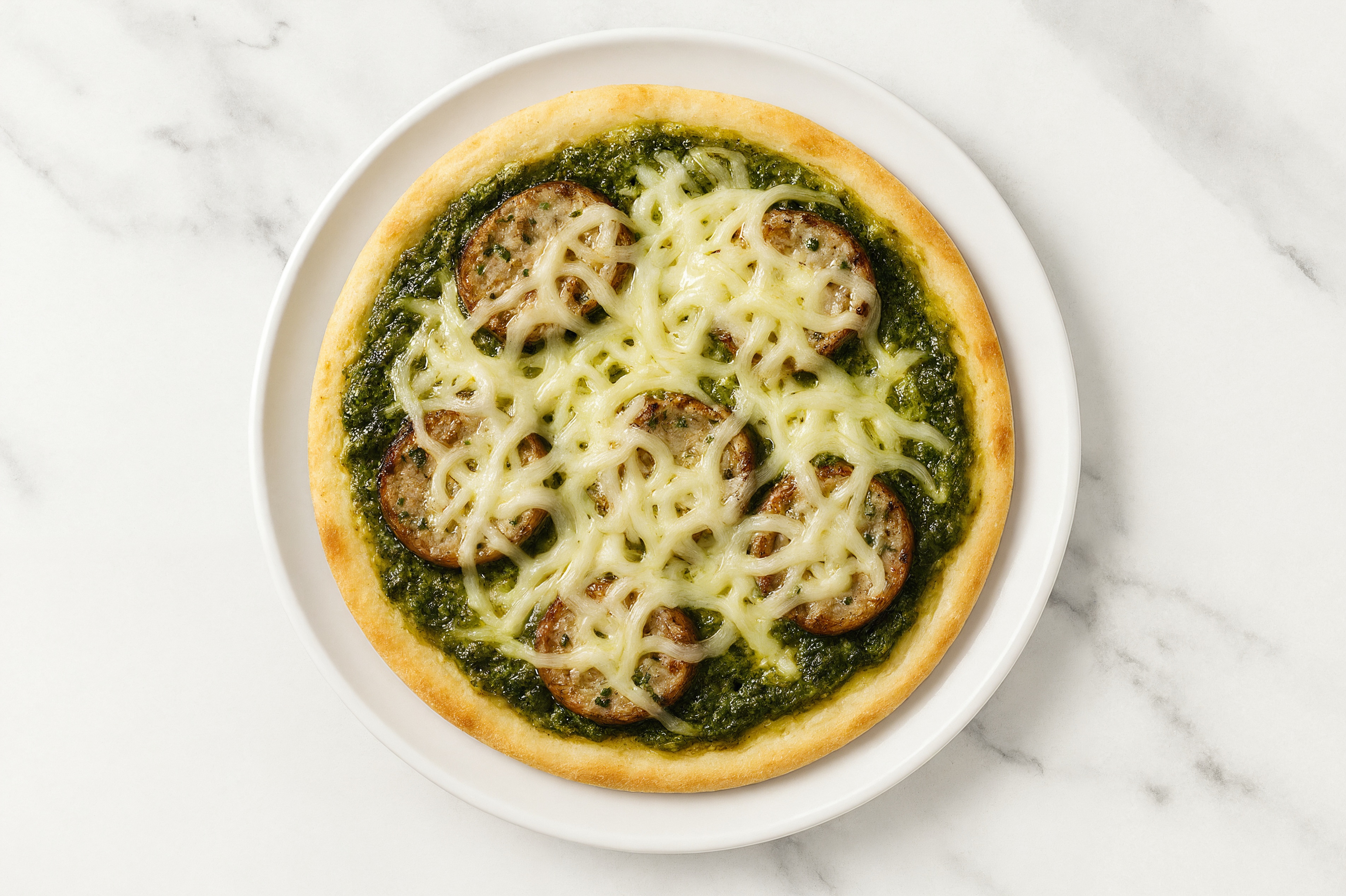 Pesto Meatball Gluten-Free Pizza