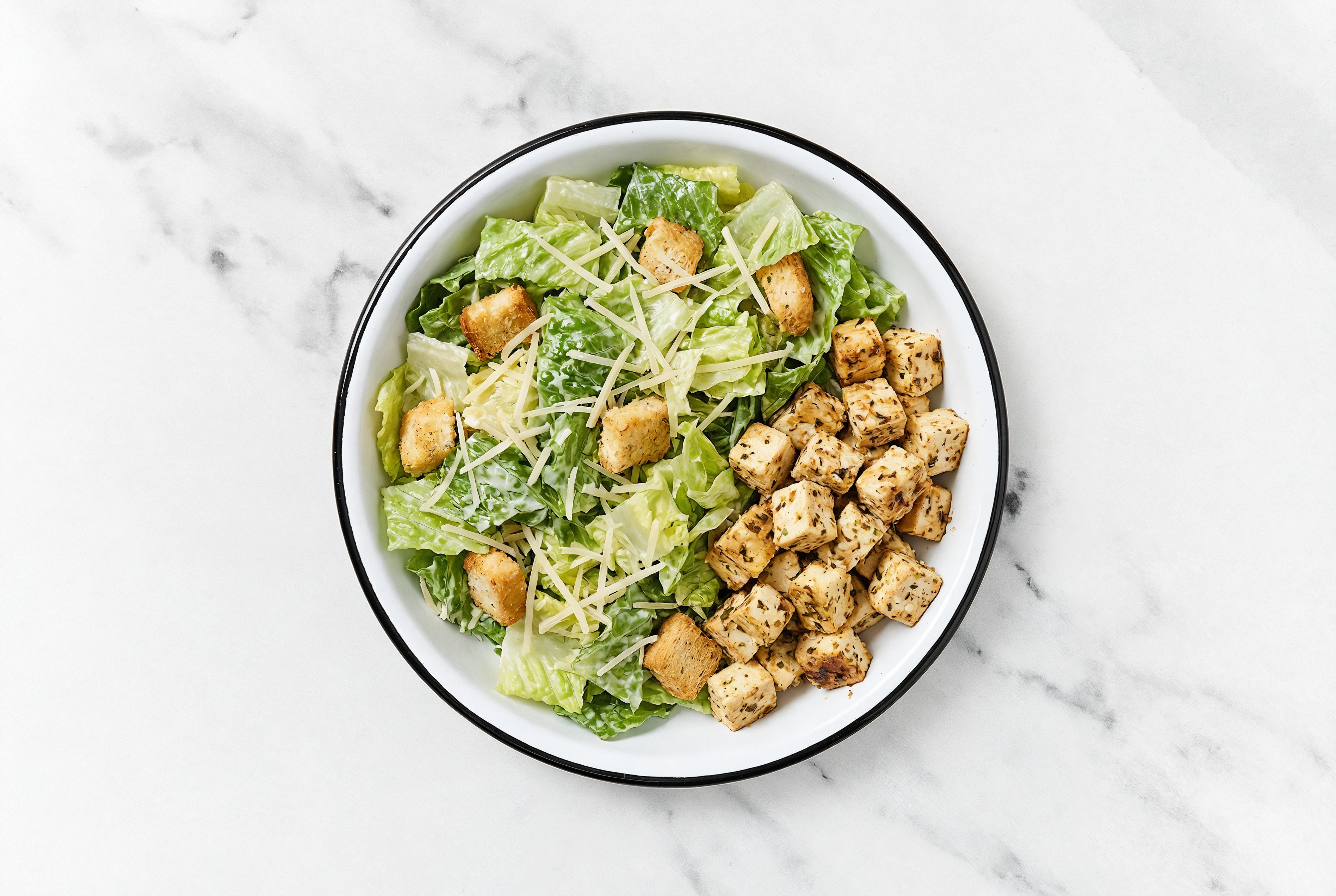 Caesar Salad with Savory Spiced Tofu