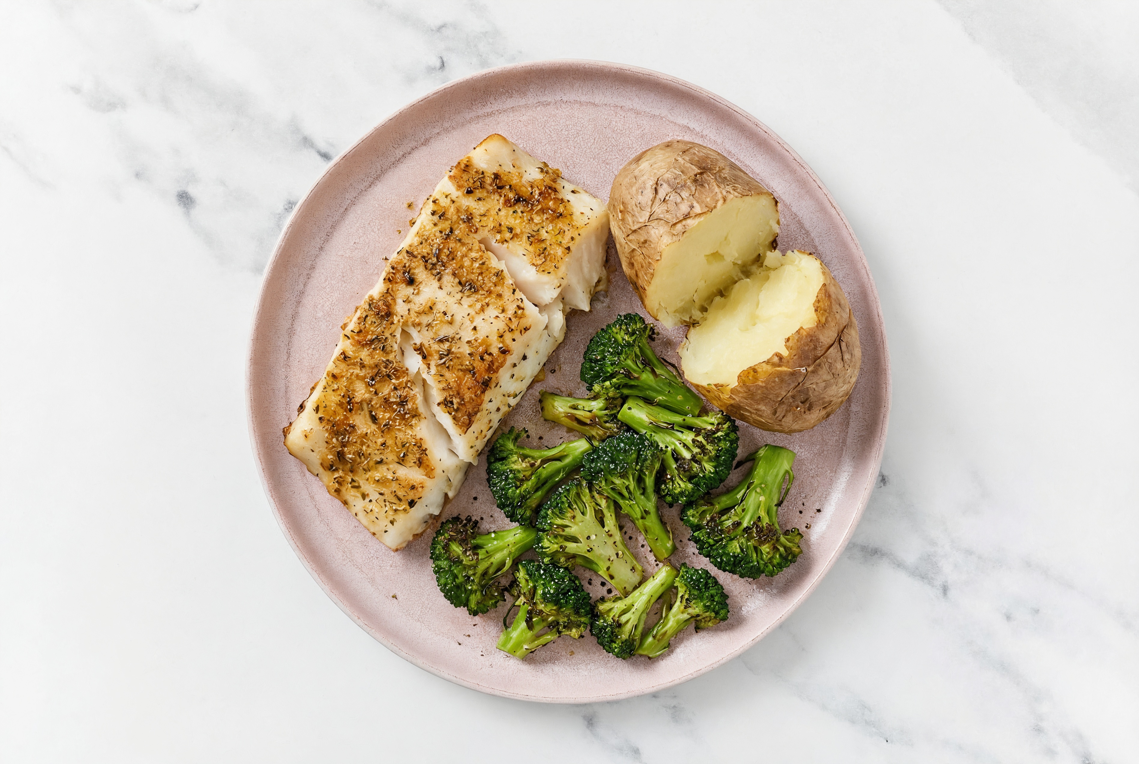 Roasted Honey Herb Barramundi with Baby Broccoli