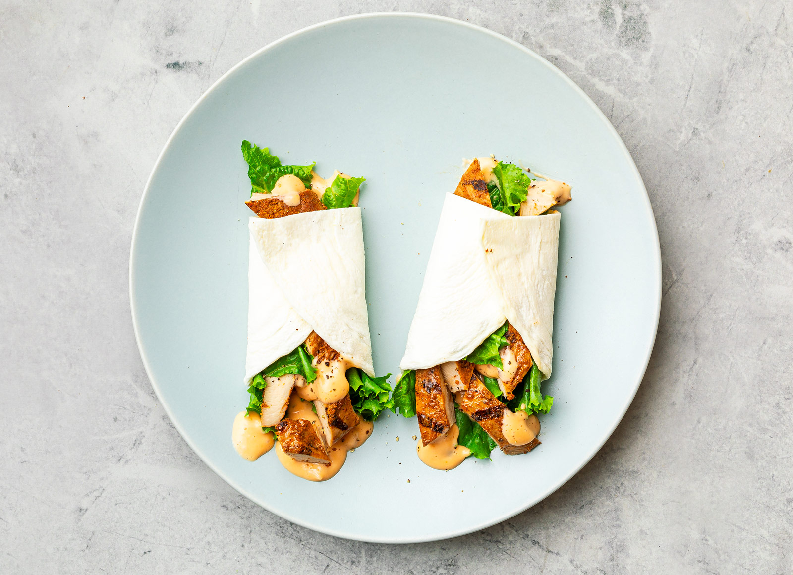 Creamy Blackened Chicken Protein Wrap