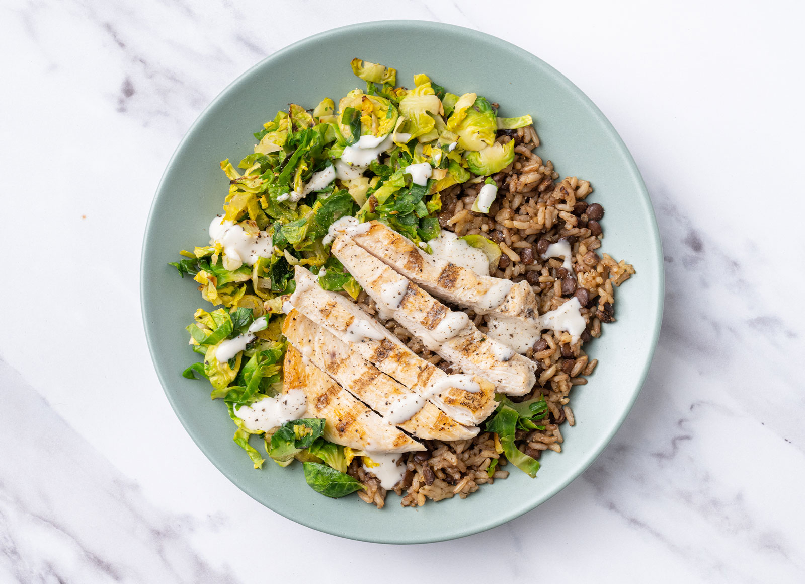 Garlic Parm Grilled Seasoned Chicken Breast Protein Bowl