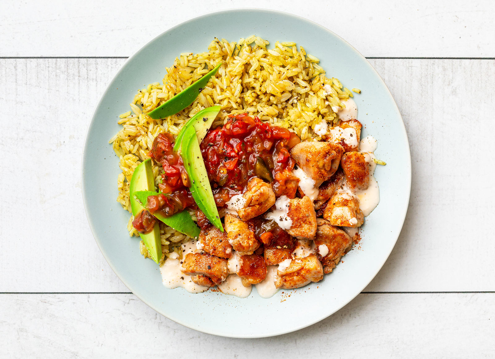  Queso Chicken + Jasmine Rice
