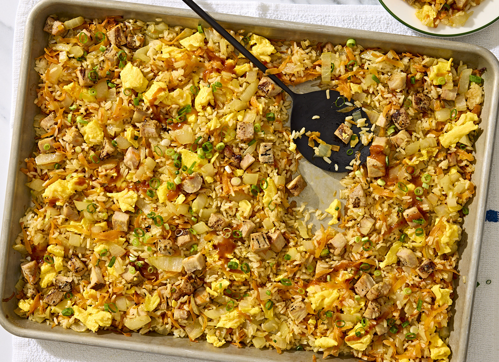 Sheet Pan Pork Fried Rice