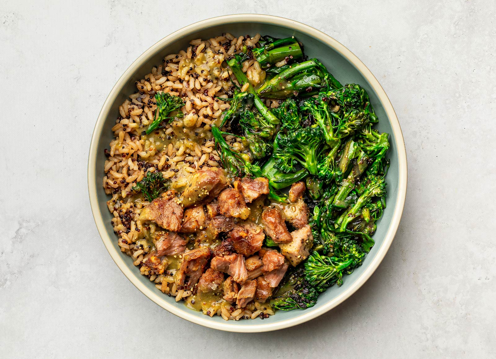 Spicy Carnitas Rice Bowl