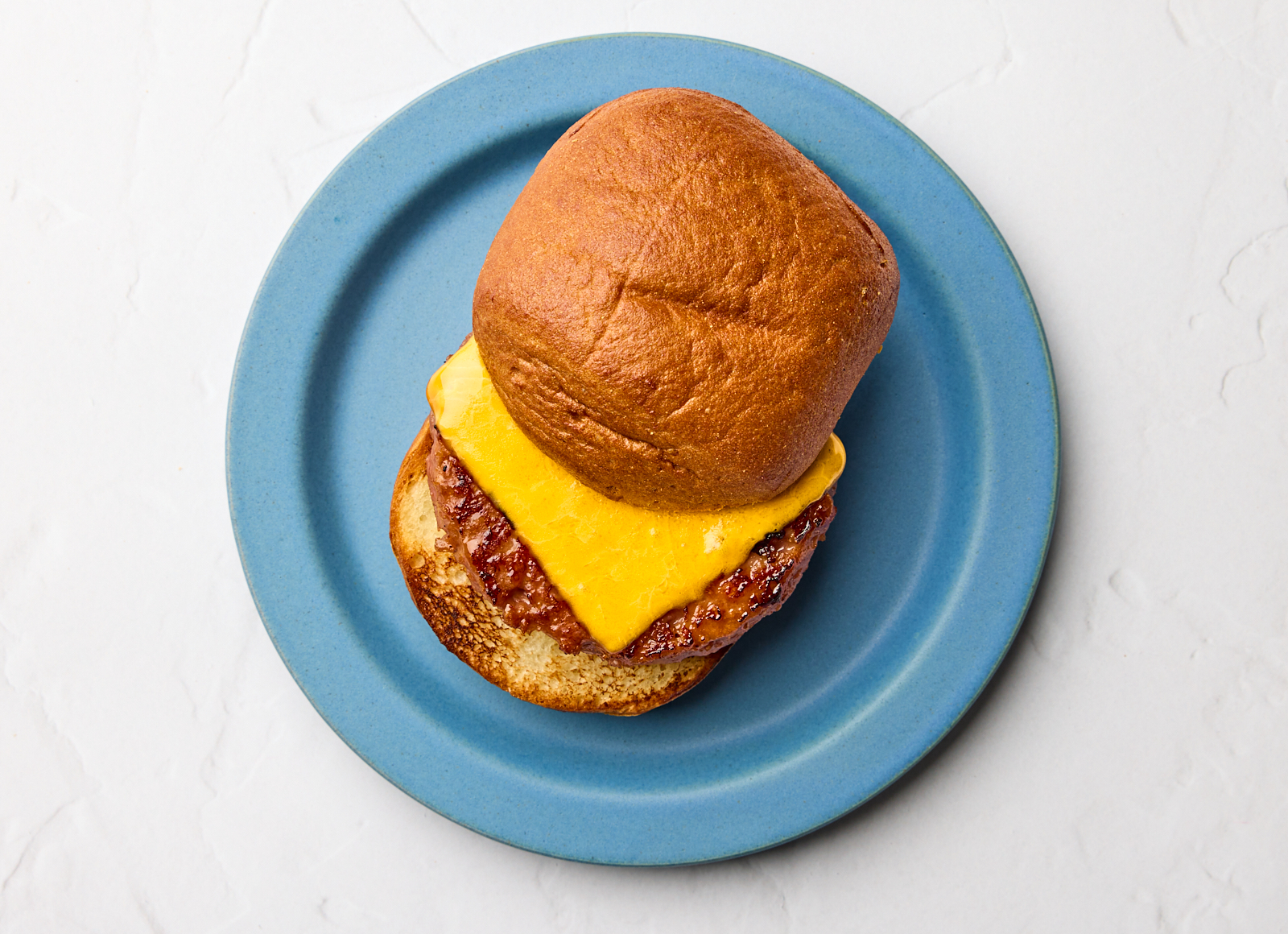 Beyond Cheddar Burger on GF Buns
