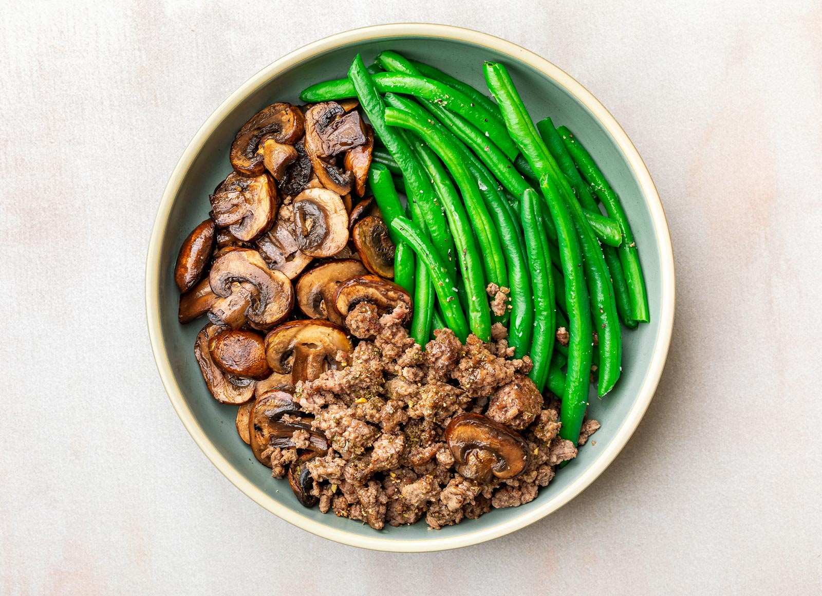 Balsamic Bison + Green Bean Bowl