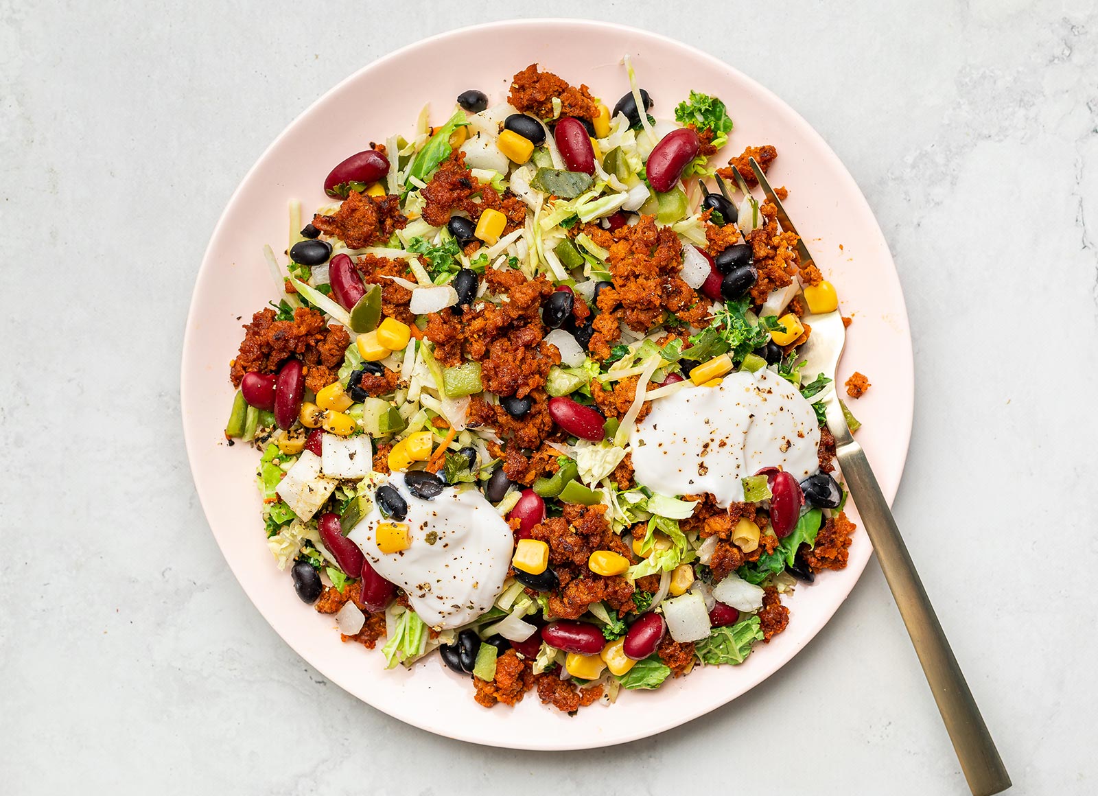10-Minute "Chorizo" Taco Salad